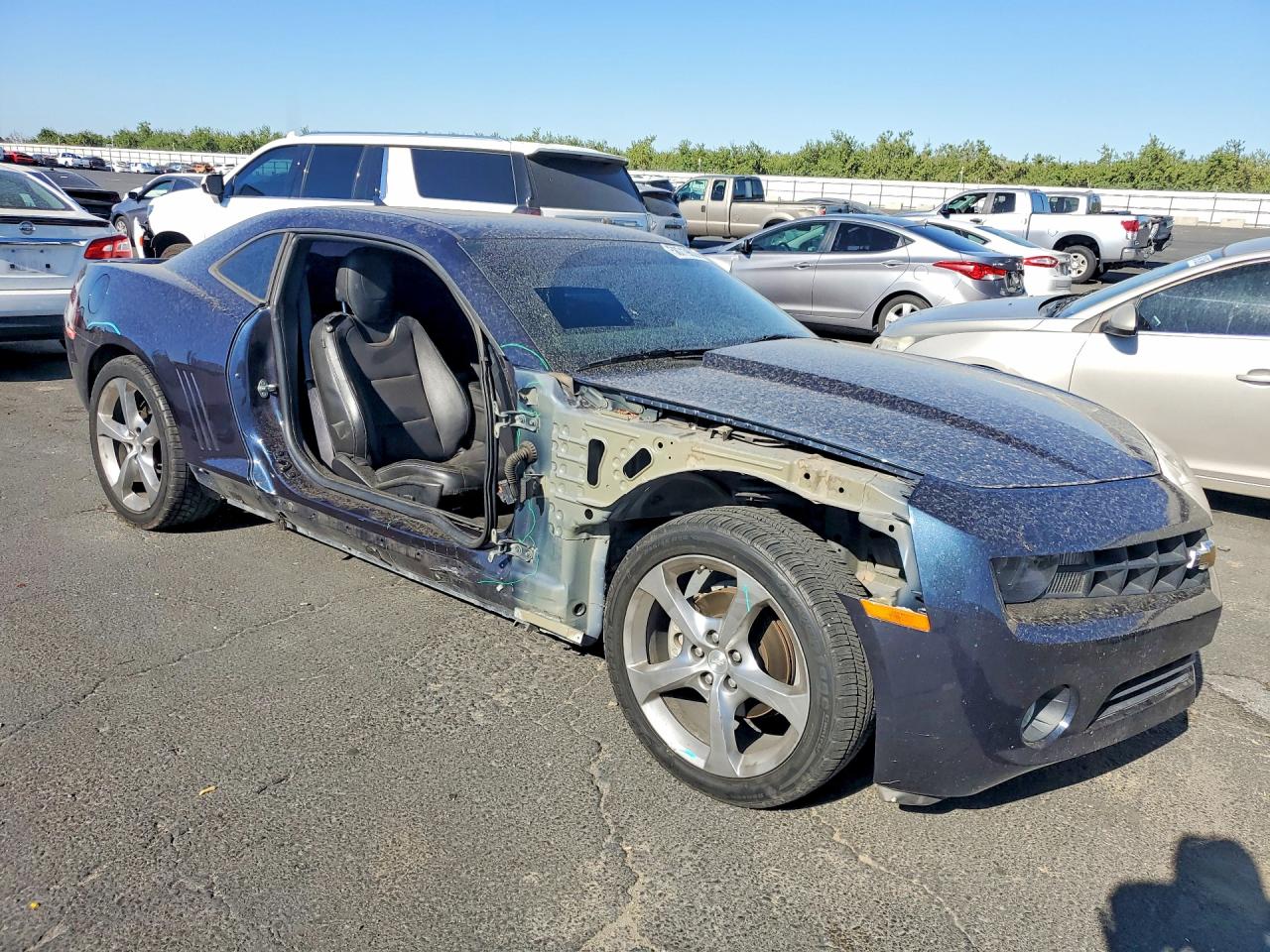 2013 Chevrolet Camaro Lt Blue vin: 2G1FC1E39D9245345