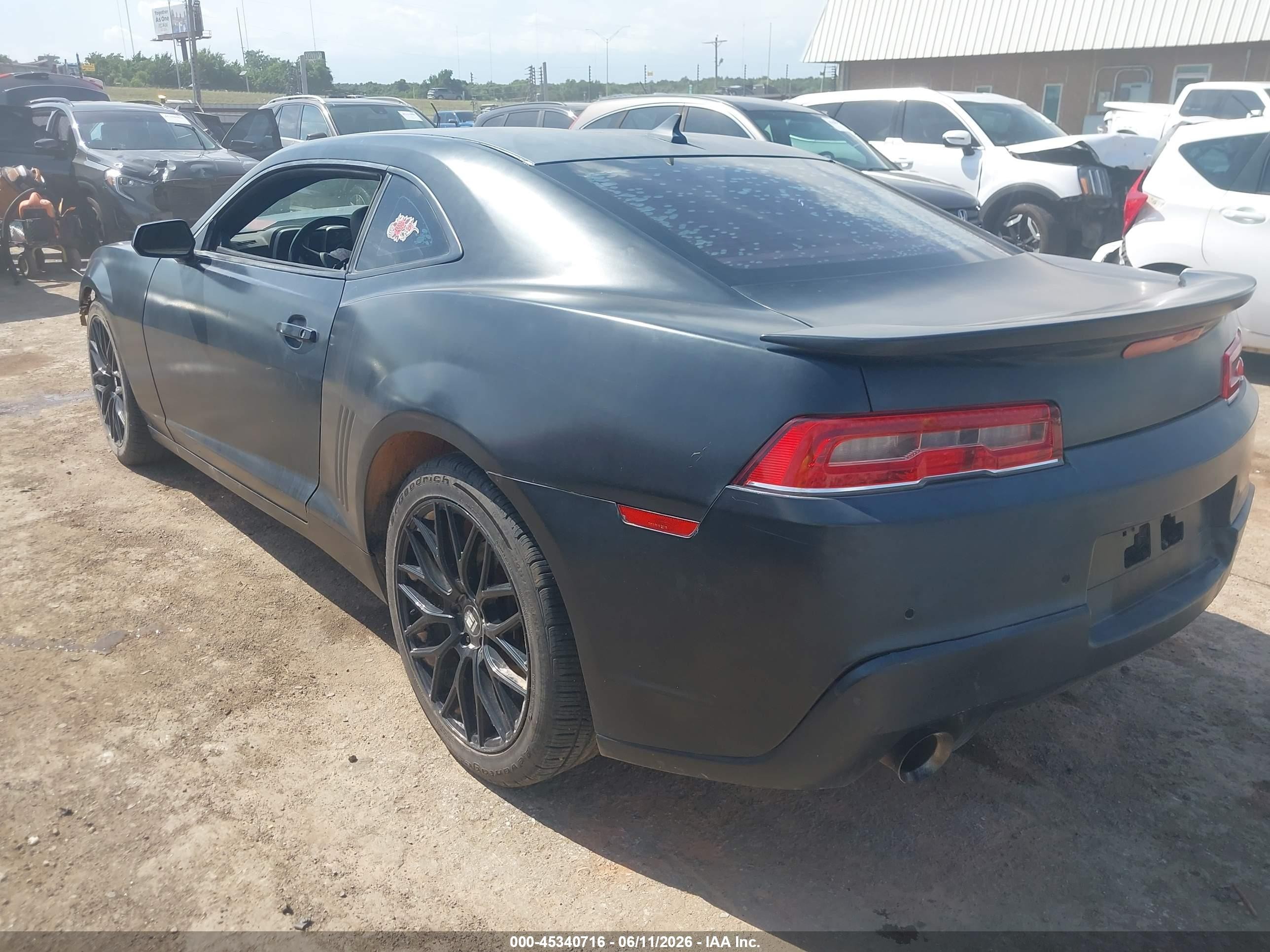 2014 Chevrolet Camaro 2lt Black vin: 2G1FC1E39E9160250