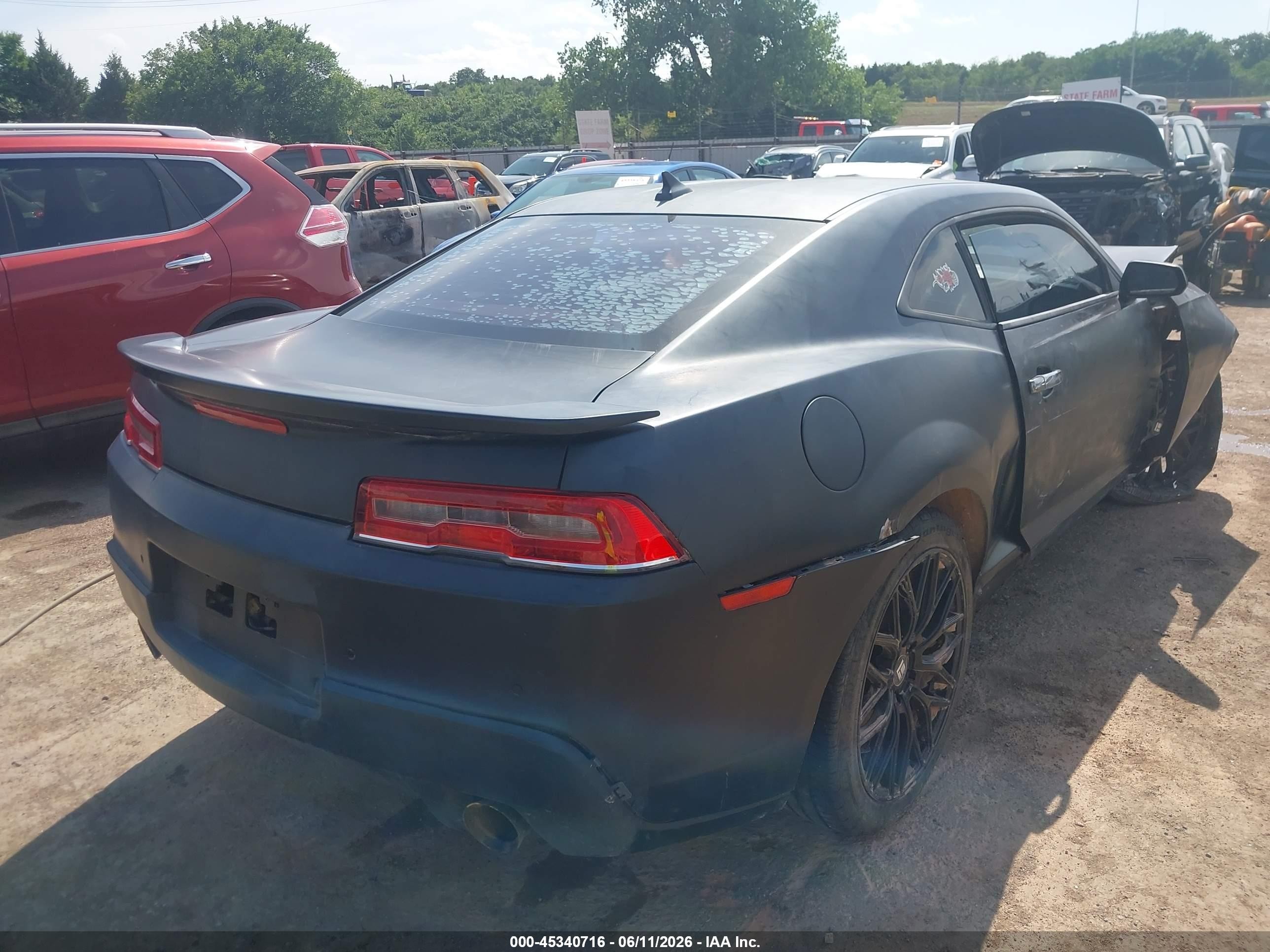 2014 Chevrolet Camaro 2lt Black vin: 2G1FC1E39E9160250