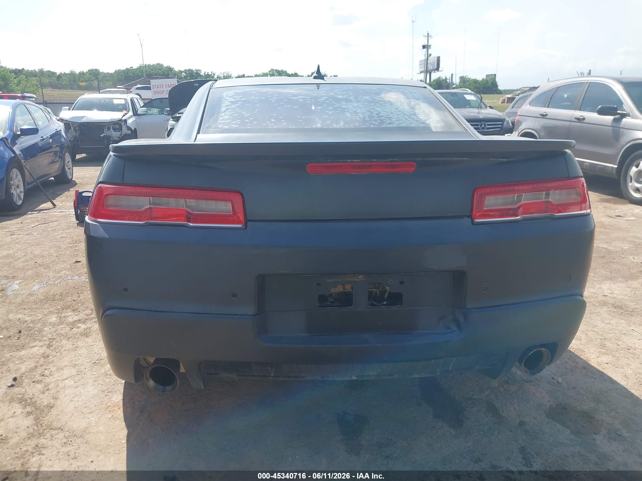 2014 Chevrolet Camaro 2lt Black vin: 2G1FC1E39E9160250