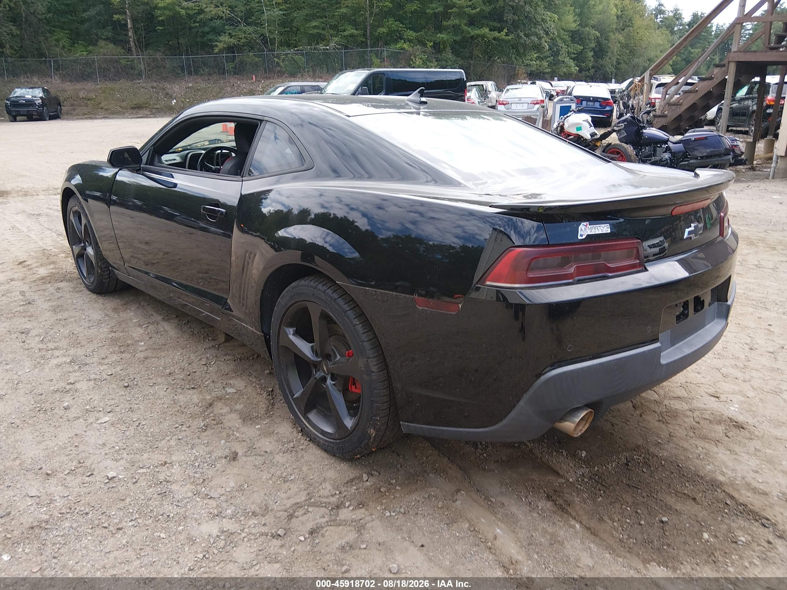 2015 Chevrolet Camaro 1lt Black vin: 2G1FC1E39F9302078