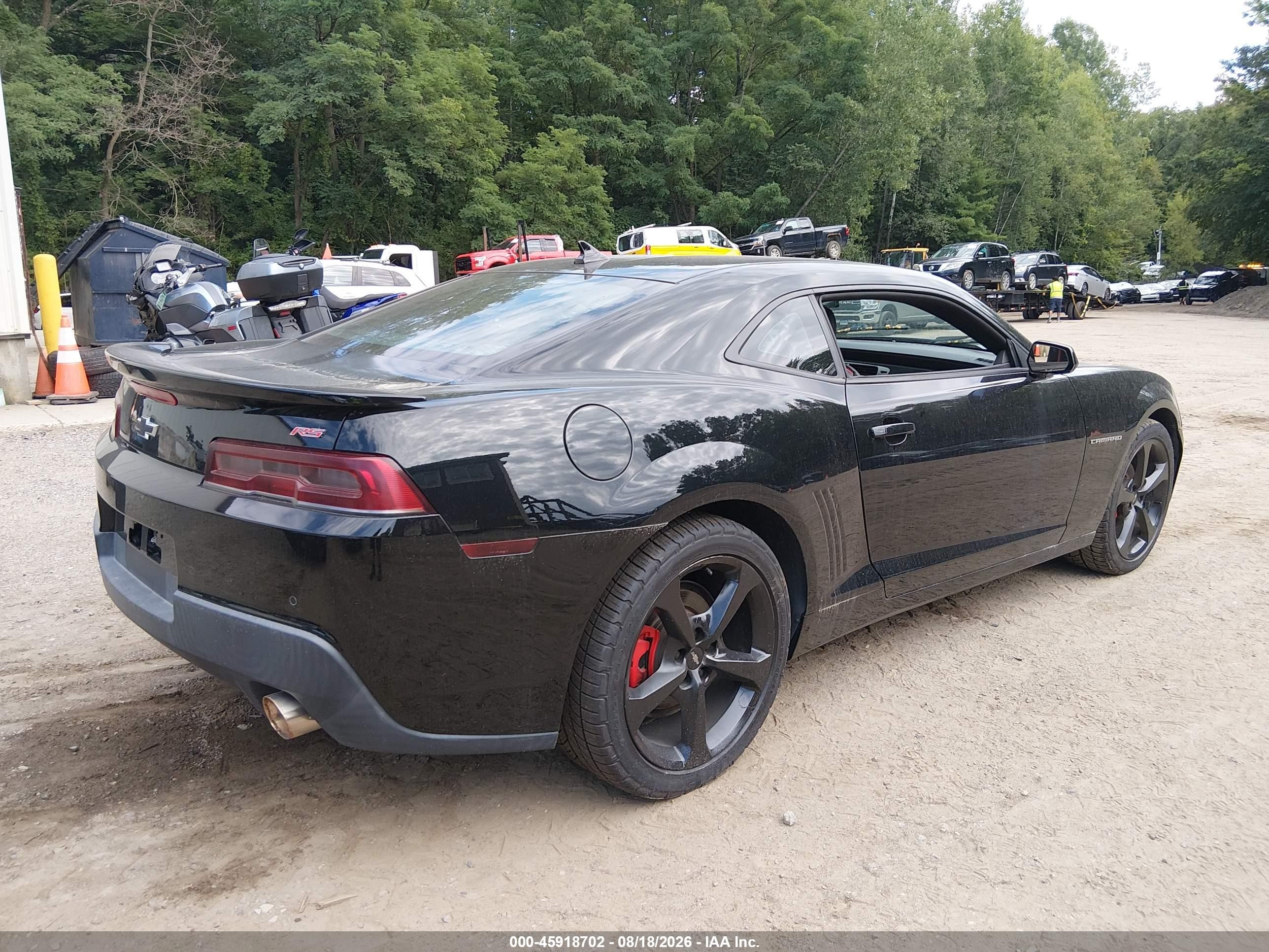 2015 Chevrolet Camaro 1lt Black vin: 2G1FC1E39F9302078