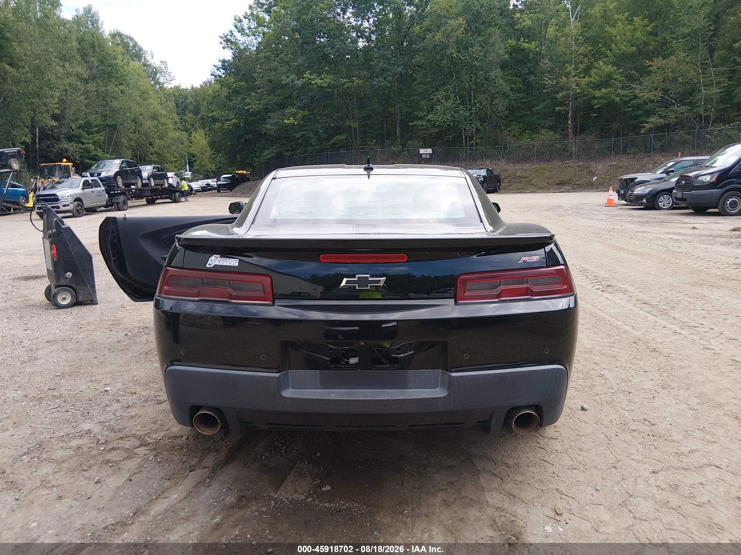 2015 Chevrolet Camaro 1lt Black vin: 2G1FC1E39F9302078