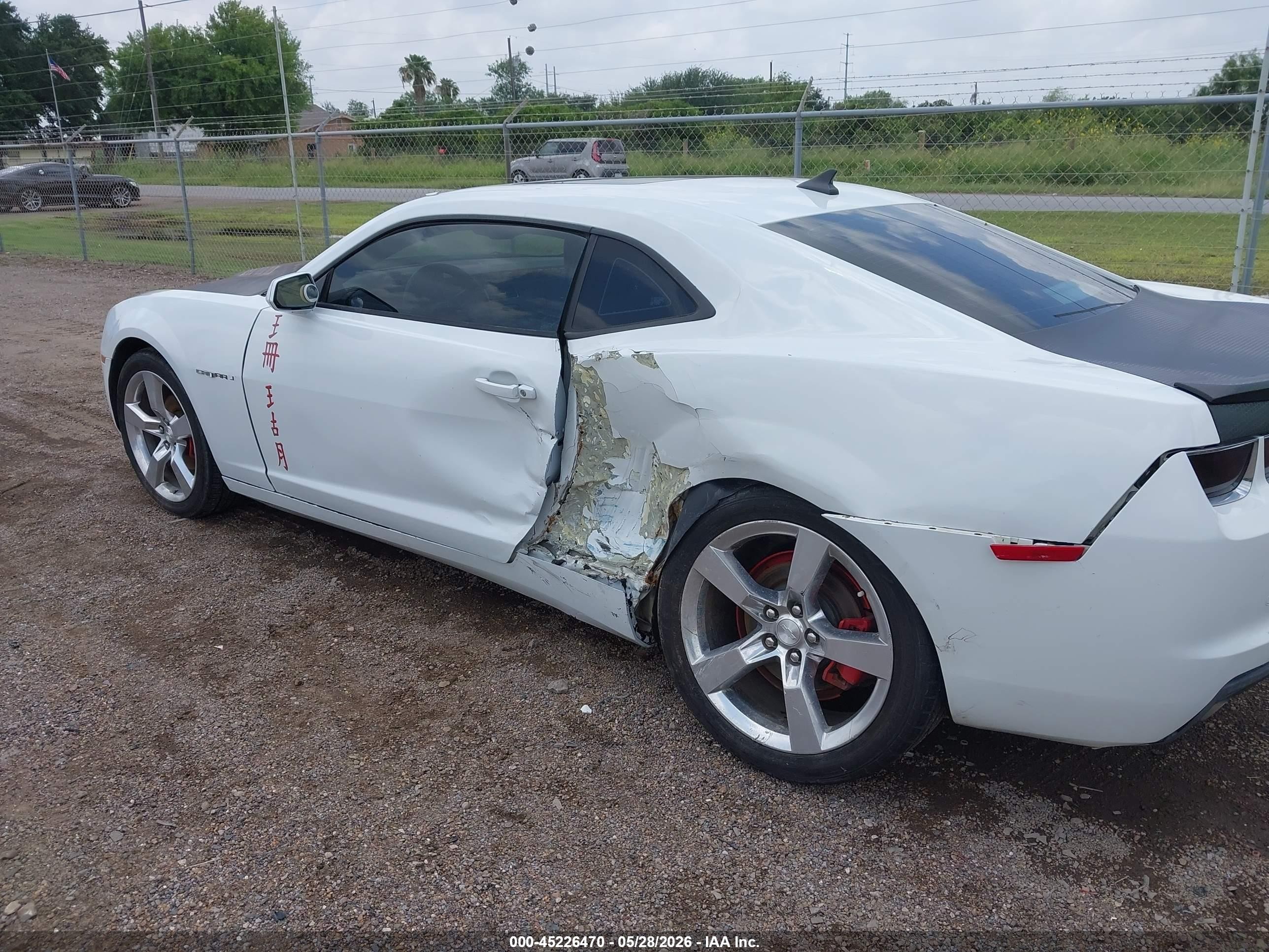 2011 Chevrolet Camaro 2lt White vin: 2G1FC1ED0B9158195