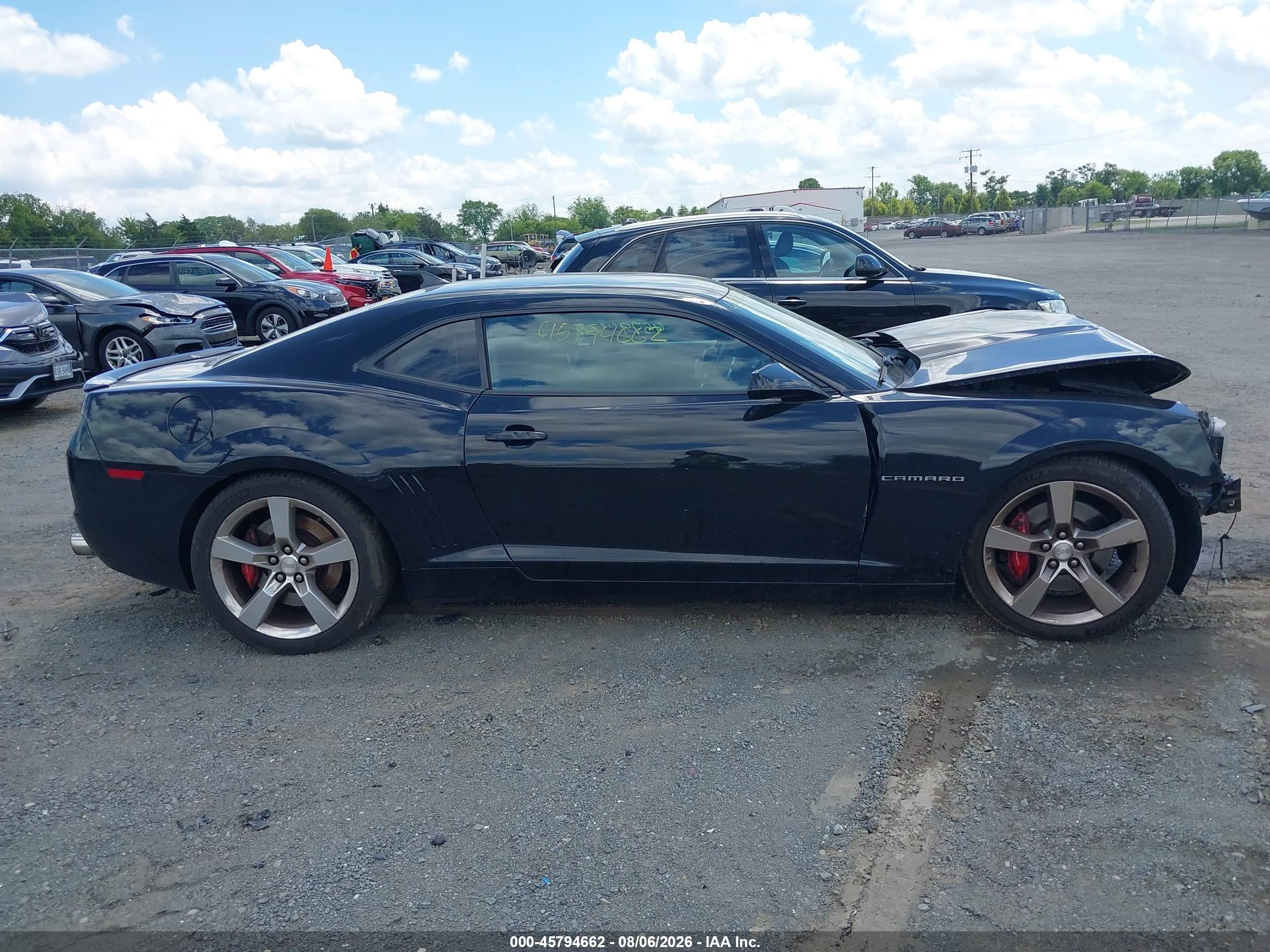 2011 Chevrolet Camaro 2lt Black vin: 2G1FC1ED1B9163129