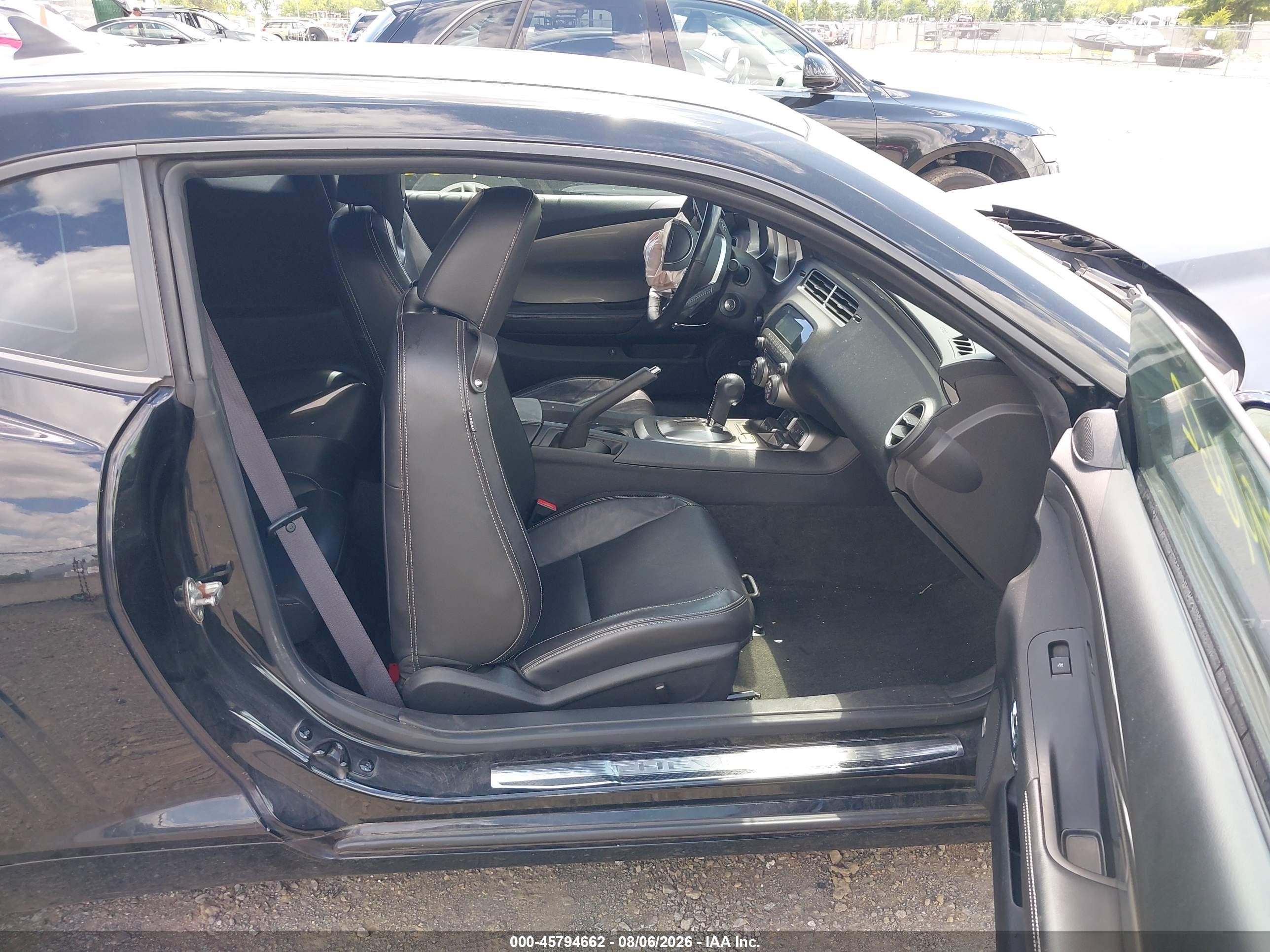 2011 Chevrolet Camaro 2lt Black vin: 2G1FC1ED1B9163129
