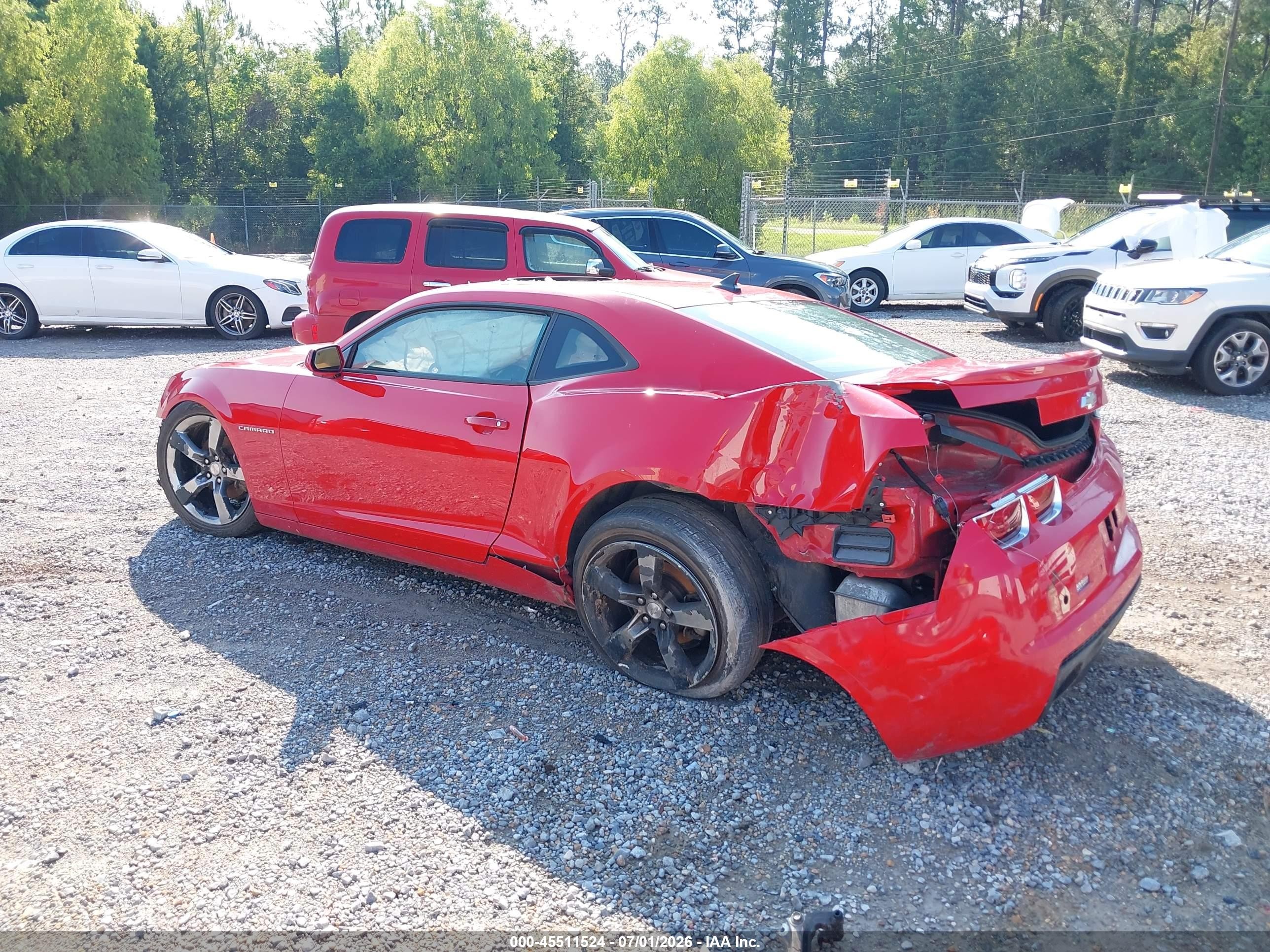 2011 Chevrolet Camaro 2lt Red vin: 2G1FC1ED1B9190735