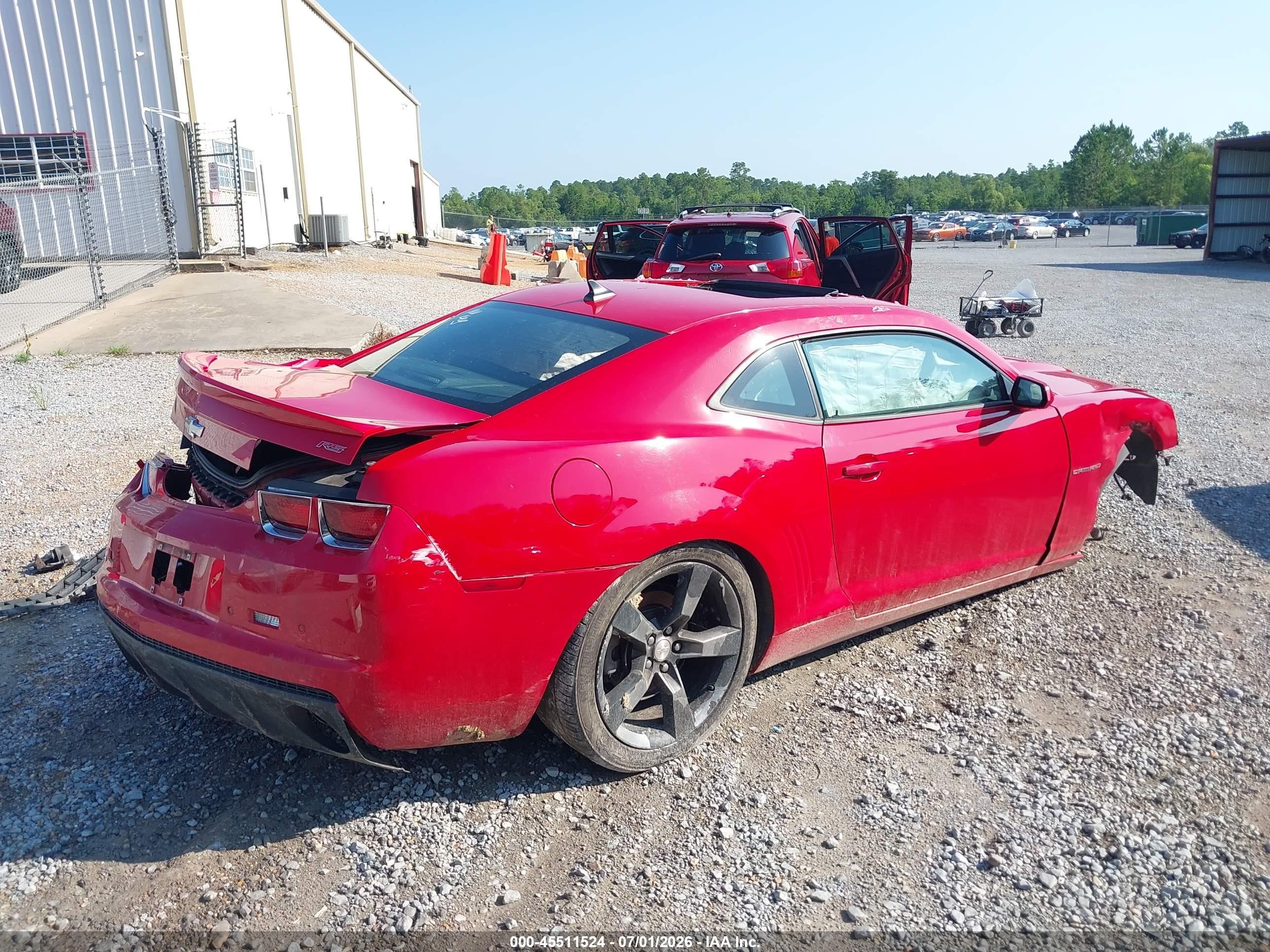 2011 Chevrolet Camaro 2lt Red vin: 2G1FC1ED1B9190735