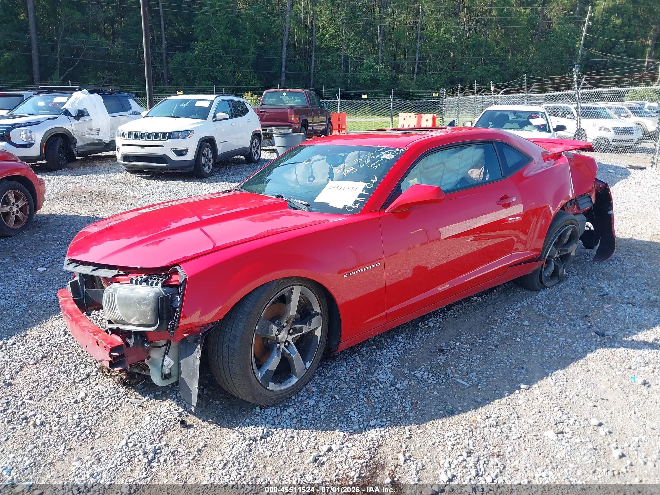 2011 Chevrolet Camaro 2lt Red vin: 2G1FC1ED1B9190735