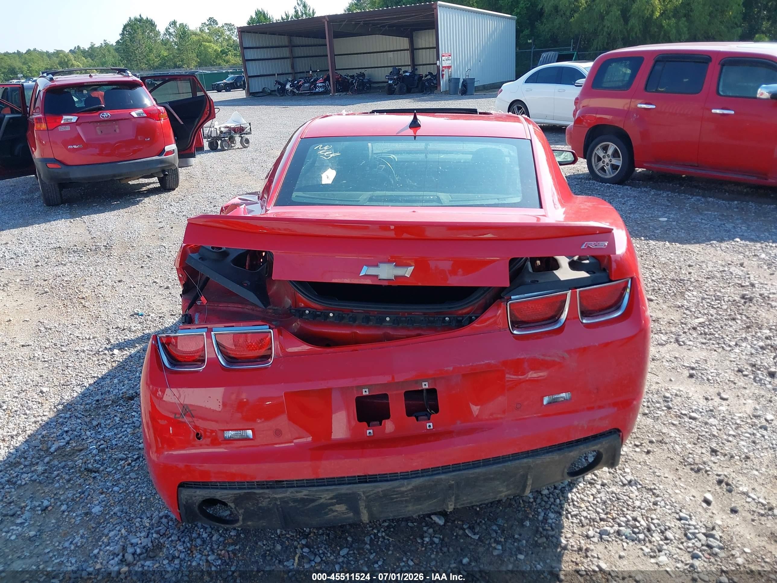 2011 Chevrolet Camaro 2lt Red vin: 2G1FC1ED1B9190735
