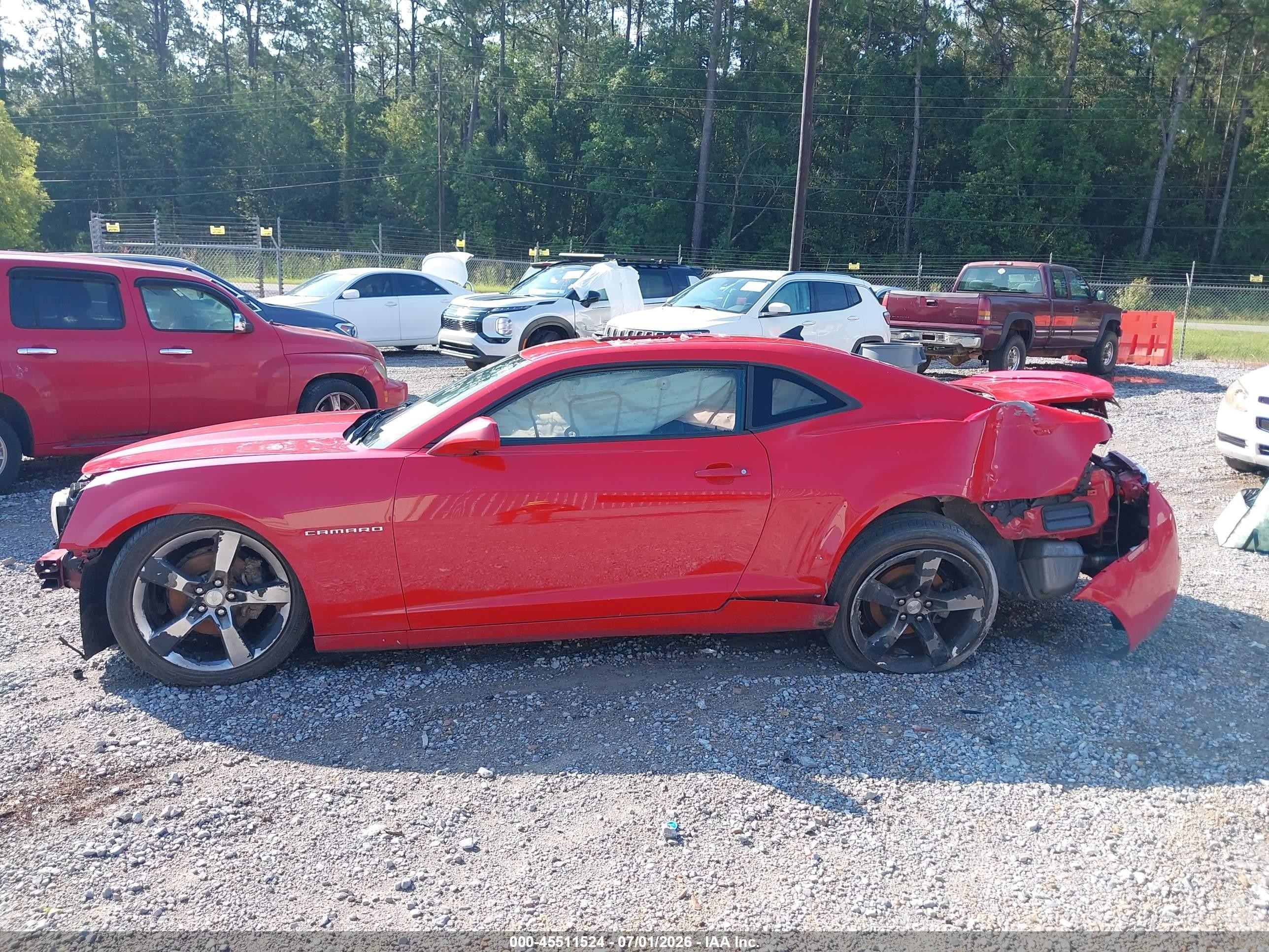 2011 Chevrolet Camaro 2lt Red vin: 2G1FC1ED1B9190735