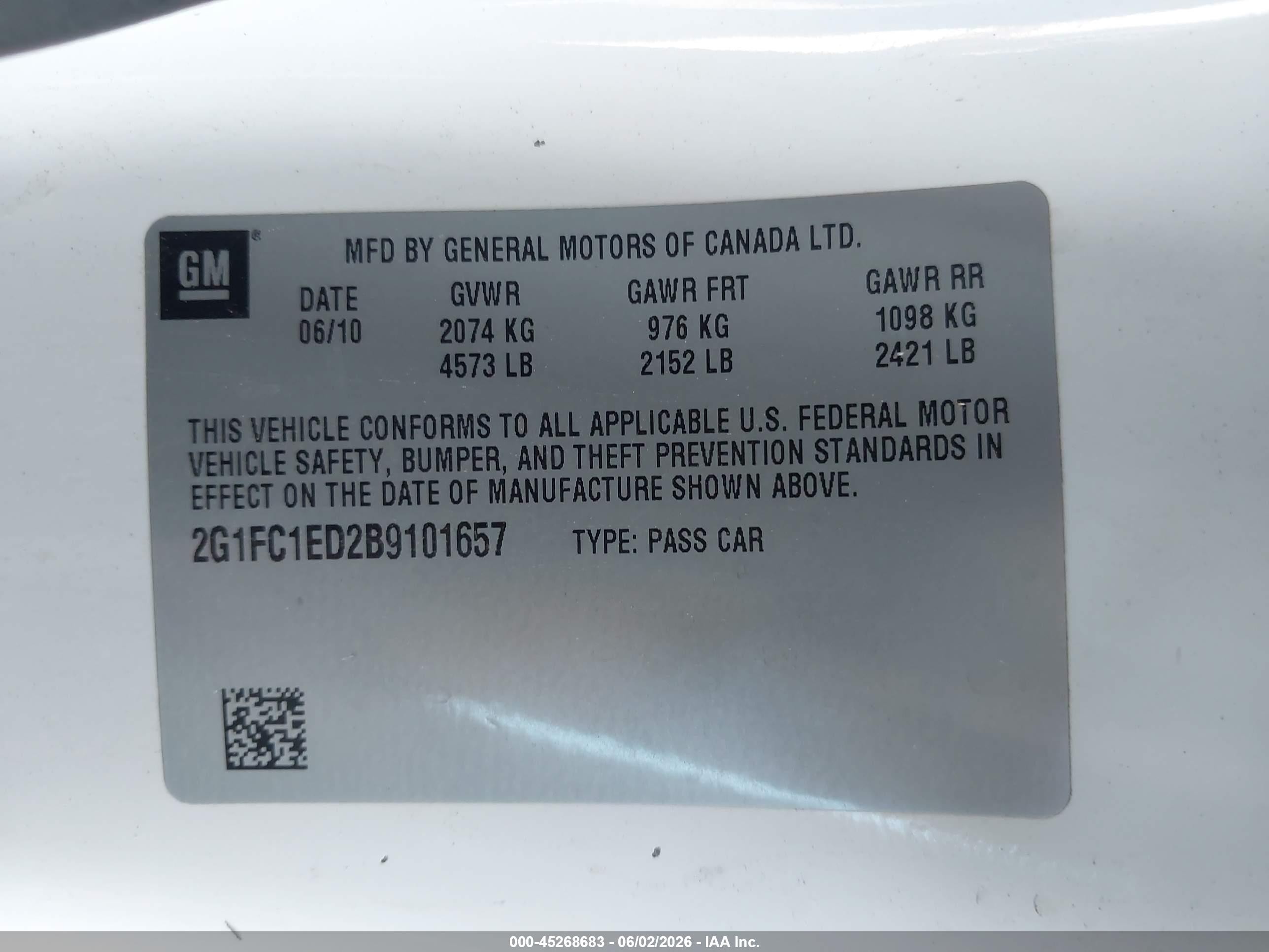 2011 Chevrolet Camaro 2lt White vin: 2G1FC1ED2B9101657