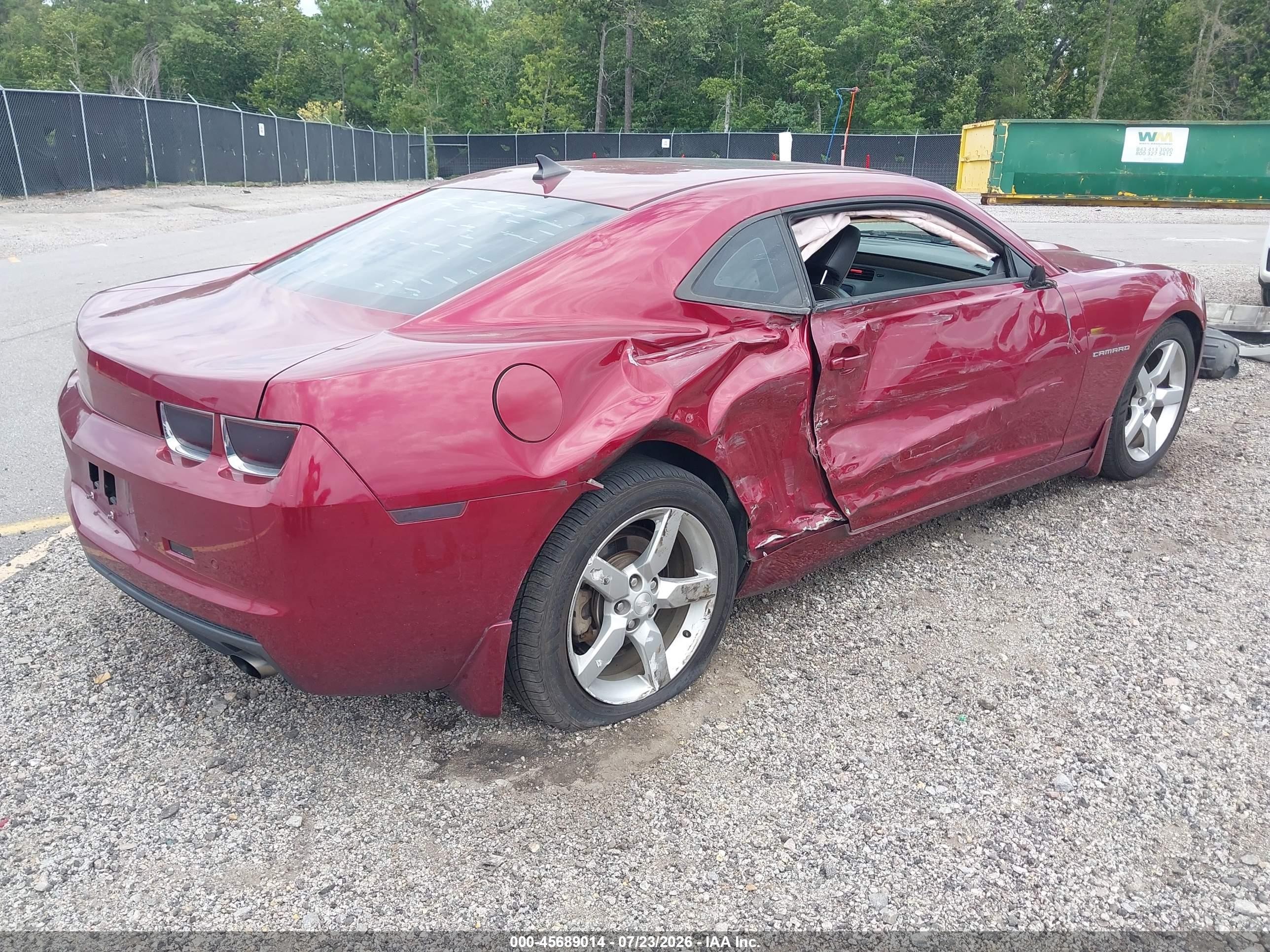 2011 Chevrolet Camaro 2lt Red vin: 2G1FC1ED2B9146873