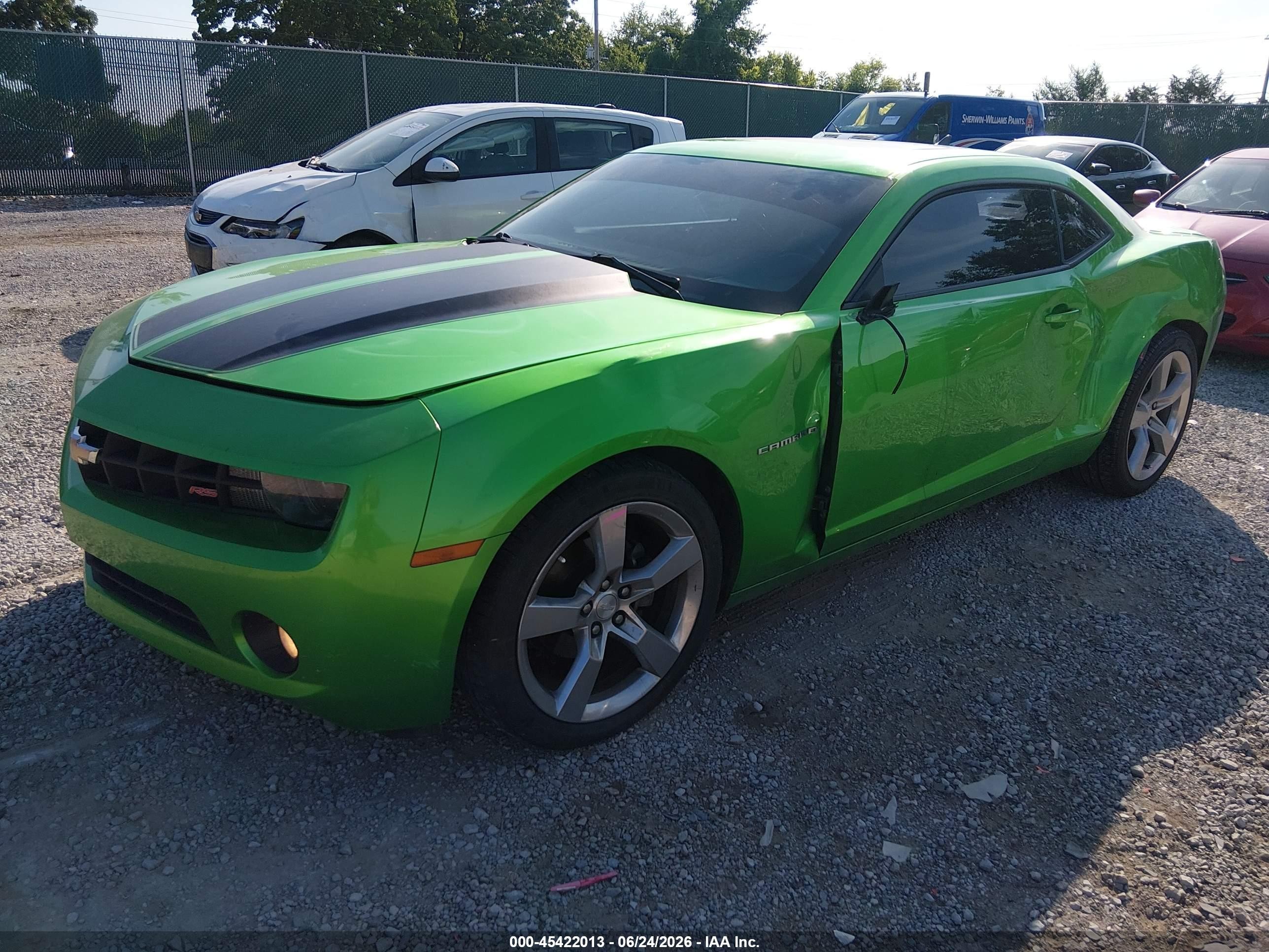 2011 Chevrolet Camaro 2lt Green vin: 2G1FC1ED3B9135722