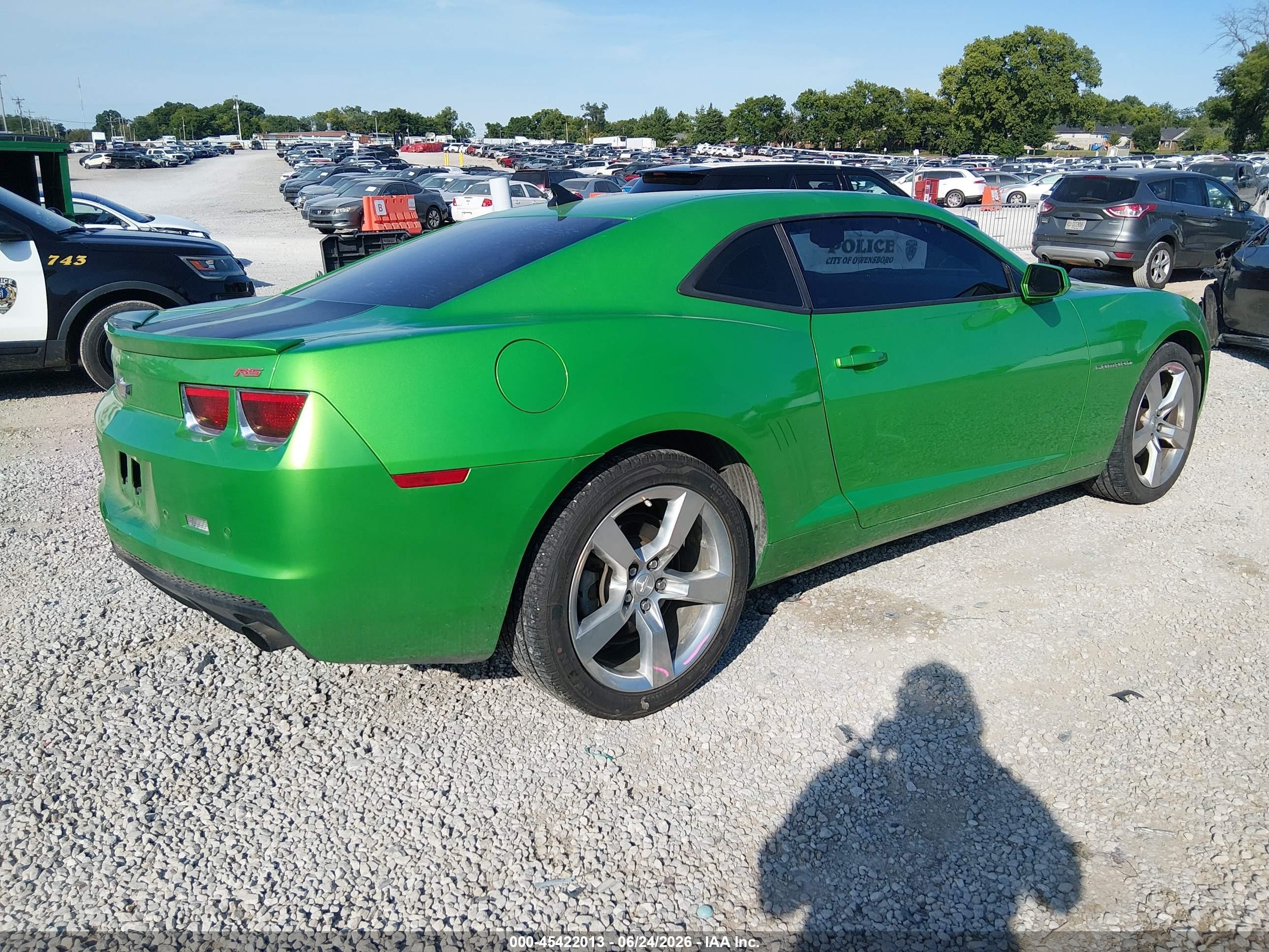 2011 Chevrolet Camaro 2lt Green vin: 2G1FC1ED3B9135722