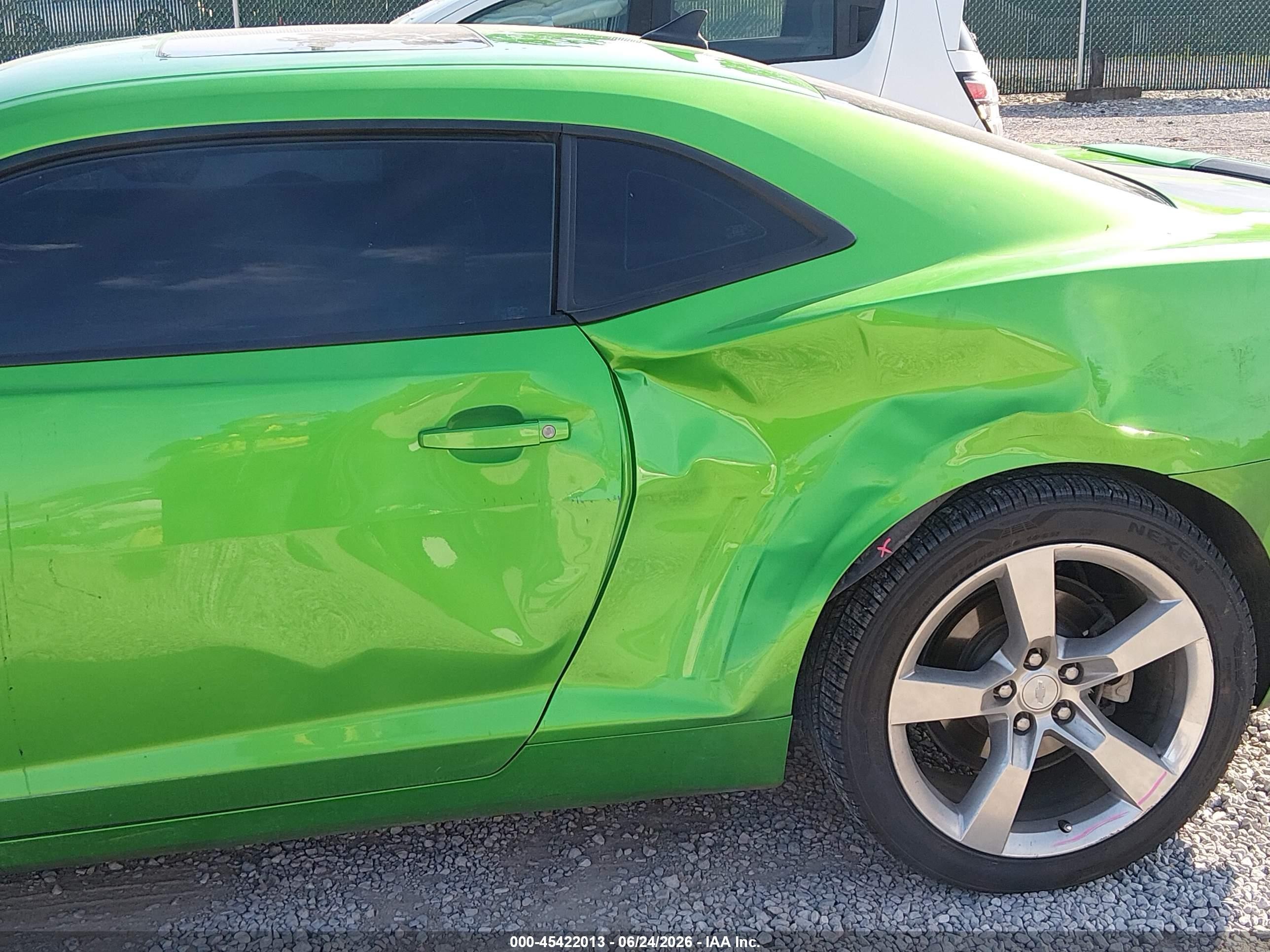 2011 Chevrolet Camaro 2lt Green vin: 2G1FC1ED3B9135722