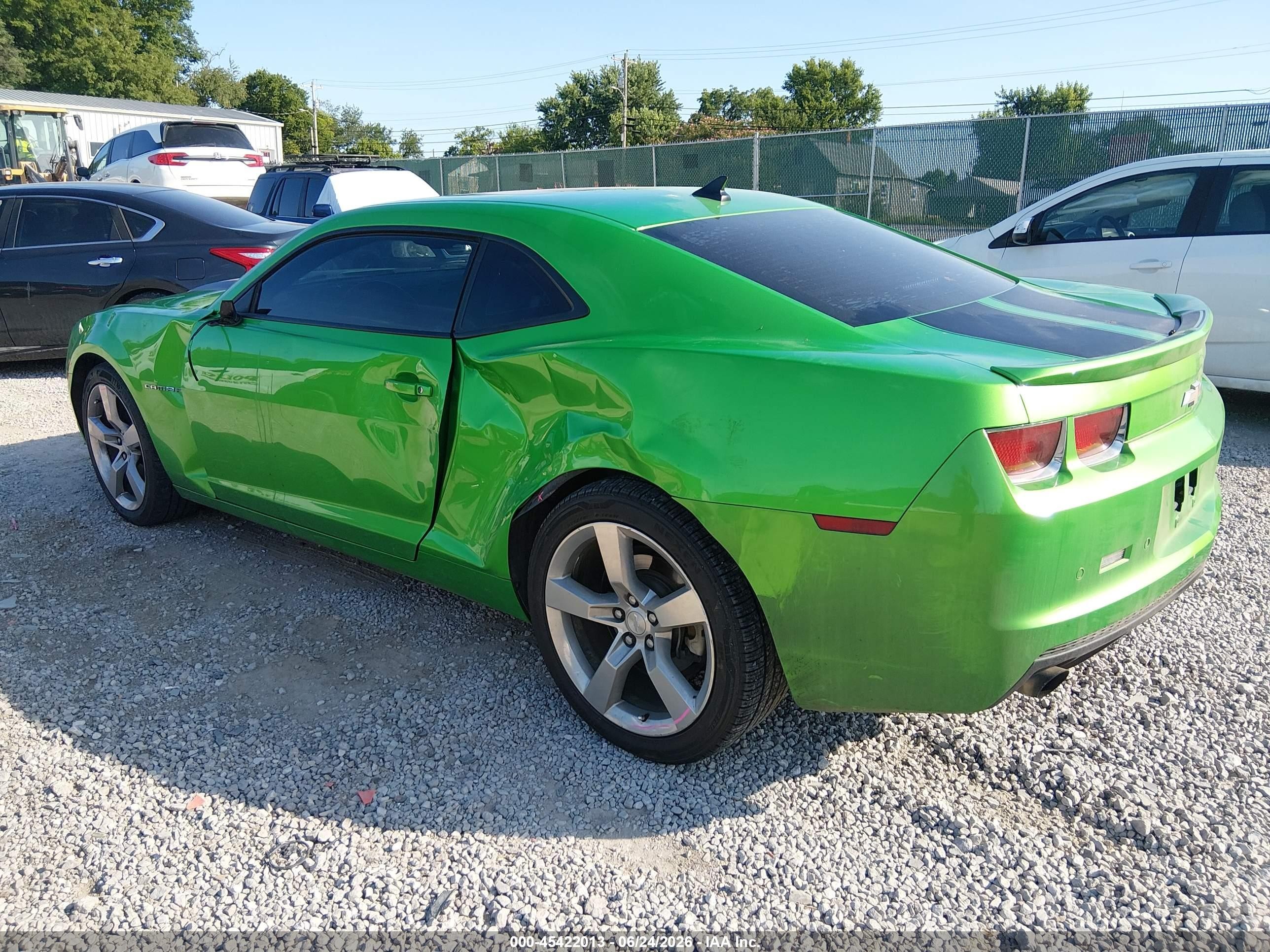 2011 Chevrolet Camaro 2lt Green vin: 2G1FC1ED3B9135722