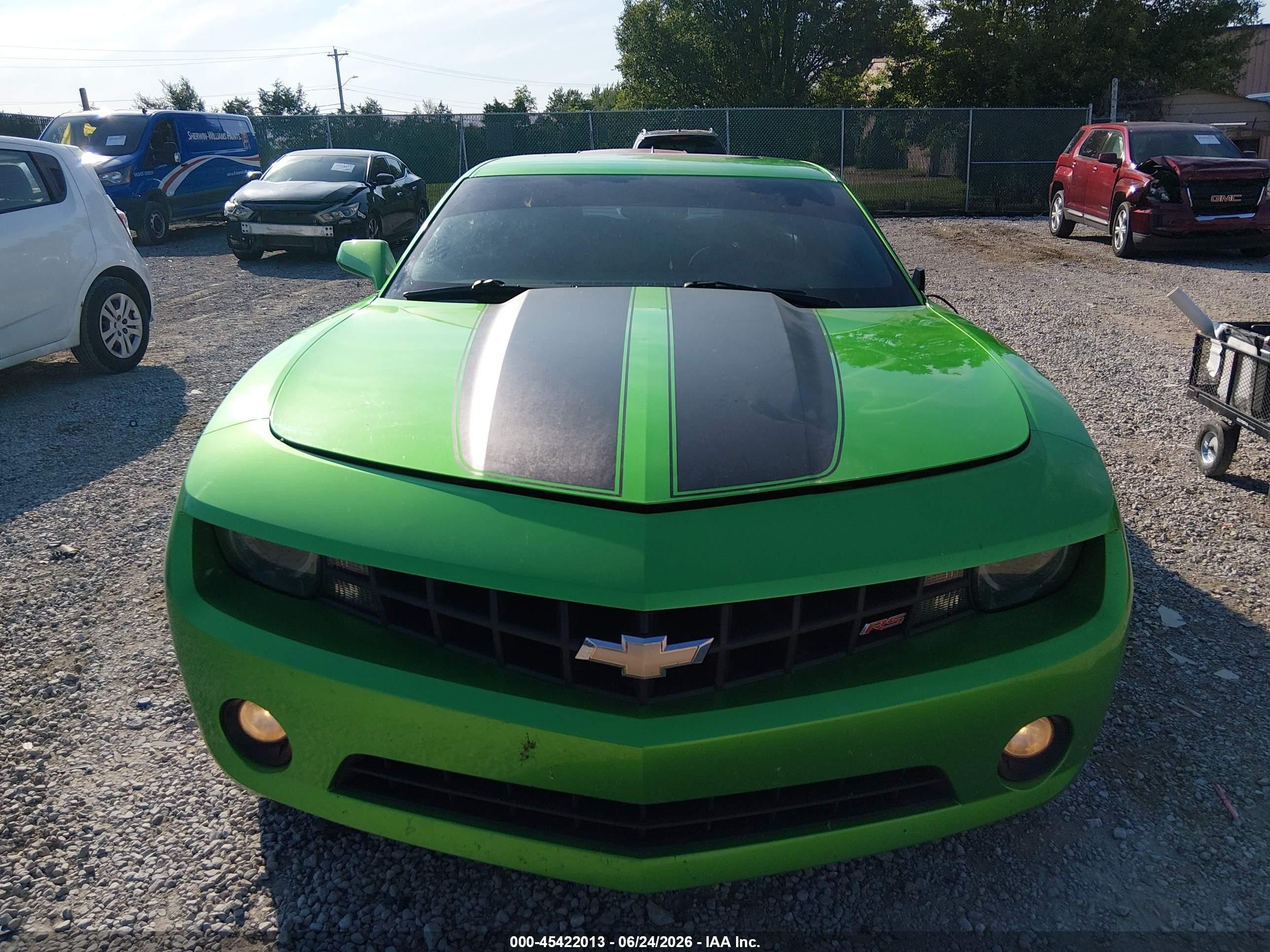 2011 Chevrolet Camaro 2lt Green vin: 2G1FC1ED3B9135722