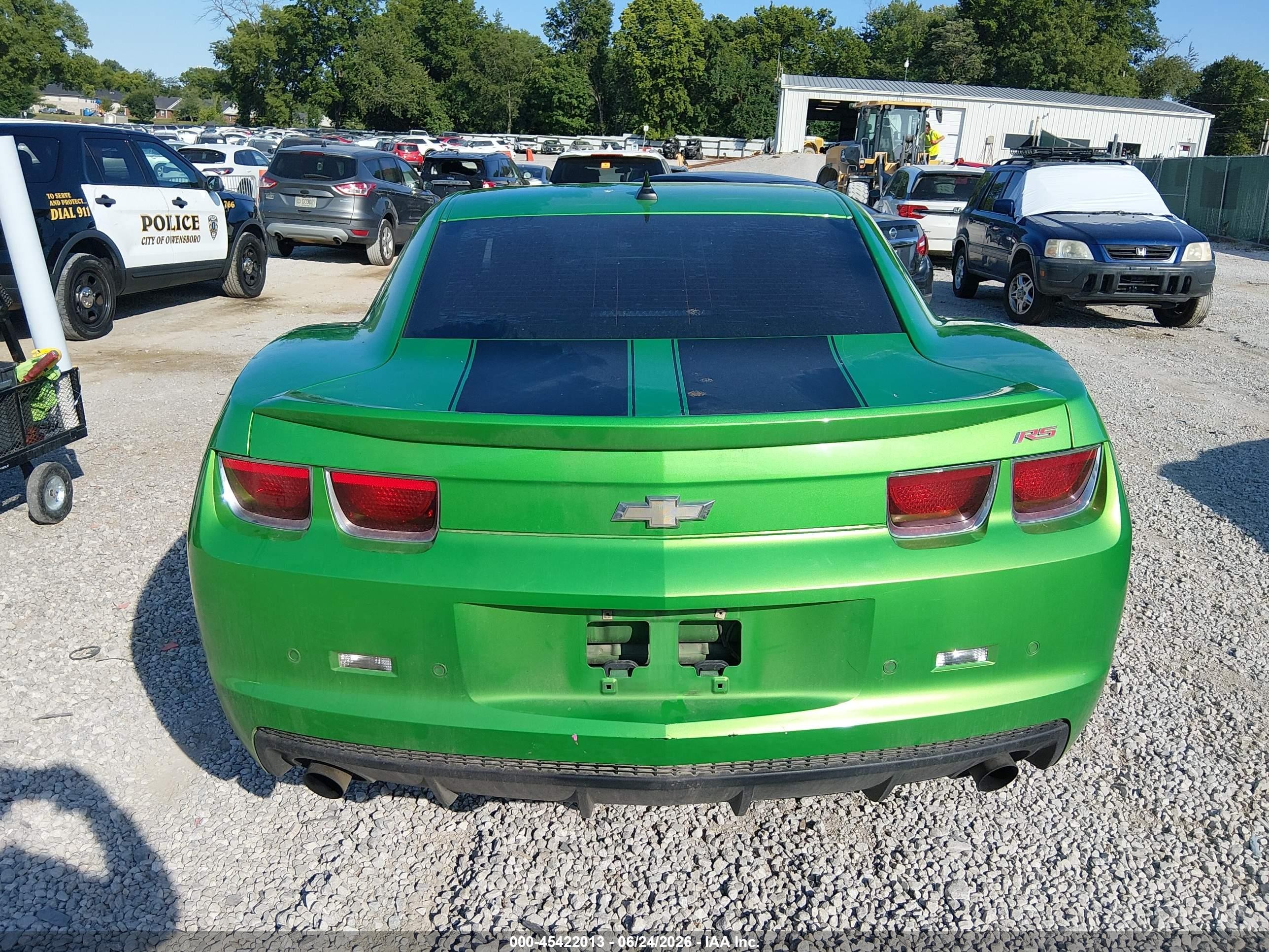 2011 Chevrolet Camaro 2lt Green vin: 2G1FC1ED3B9135722