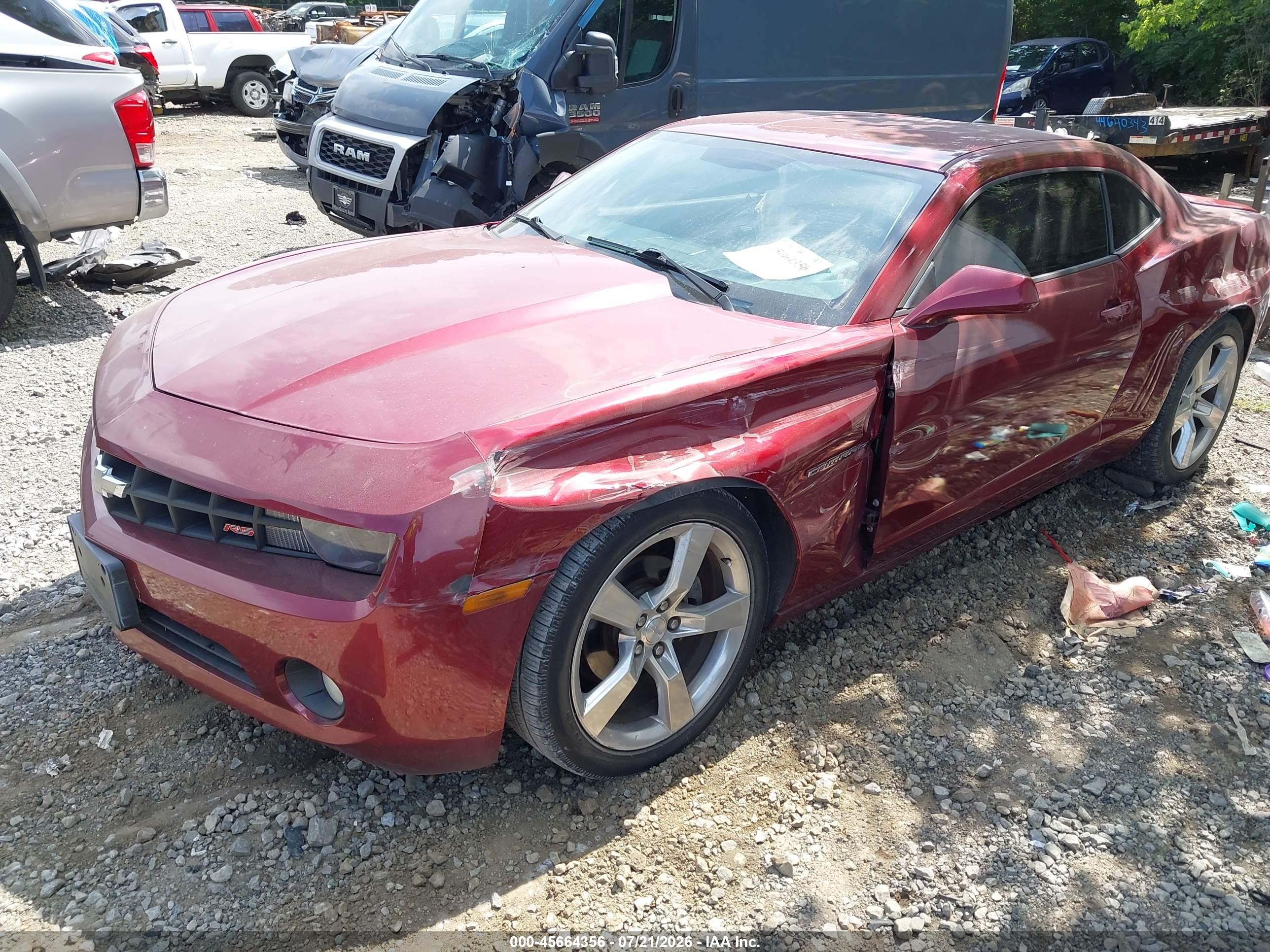 2011 Chevrolet Camaro 2lt Red vin: 2G1FC1ED3B9163892