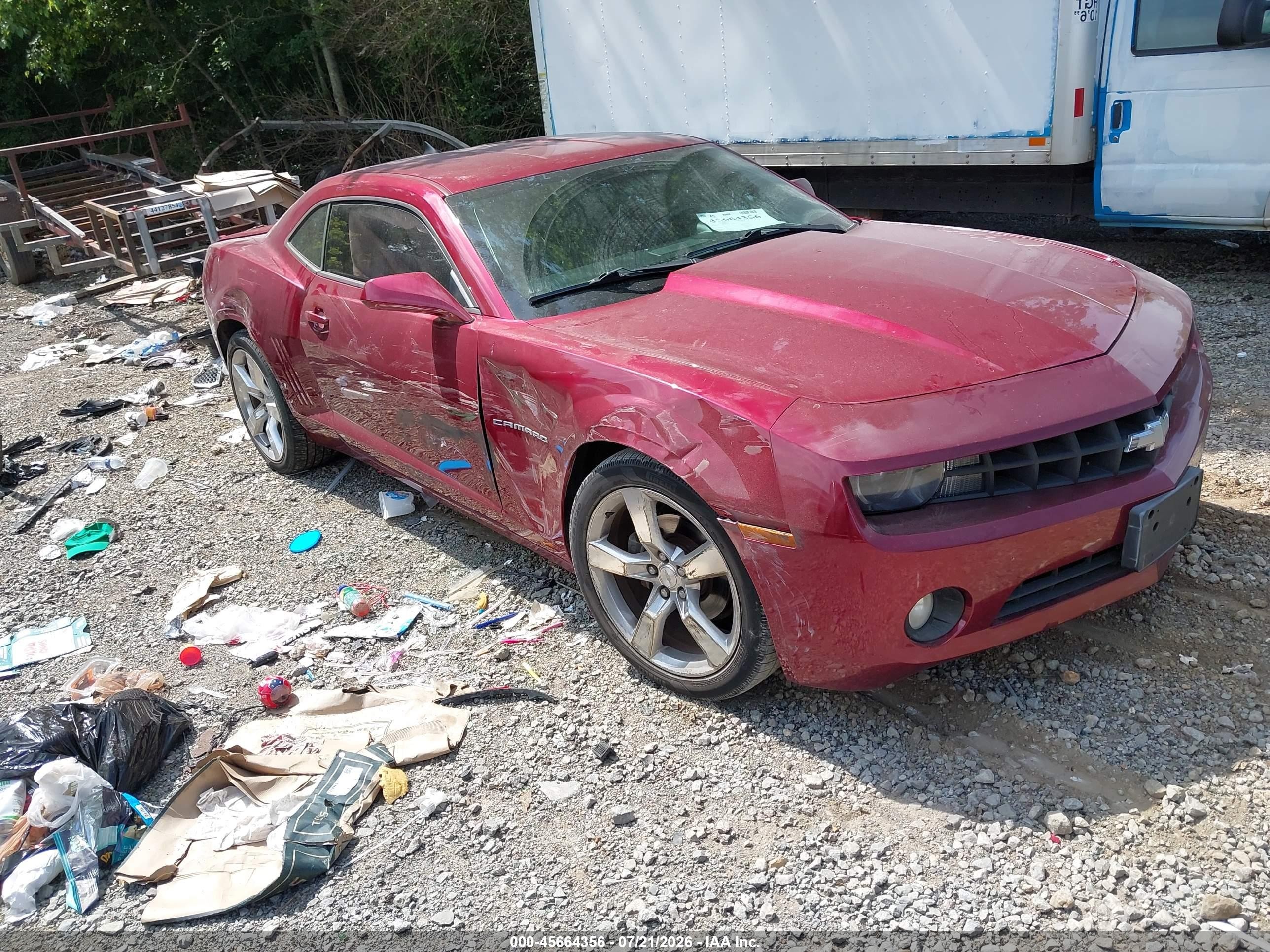 2011 Chevrolet Camaro 2lt Red vin: 2G1FC1ED3B9163892