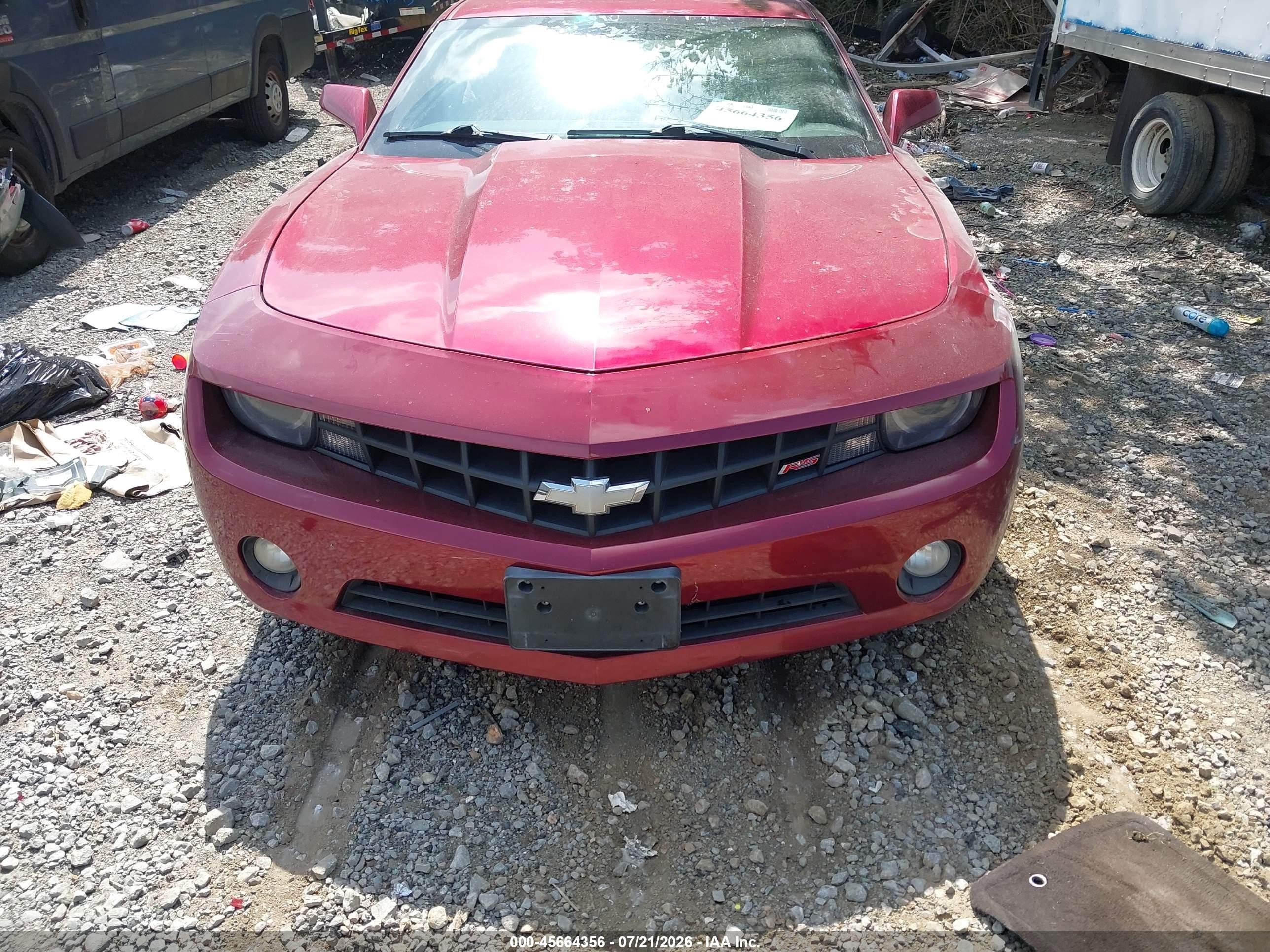 2011 Chevrolet Camaro 2lt Red vin: 2G1FC1ED3B9163892