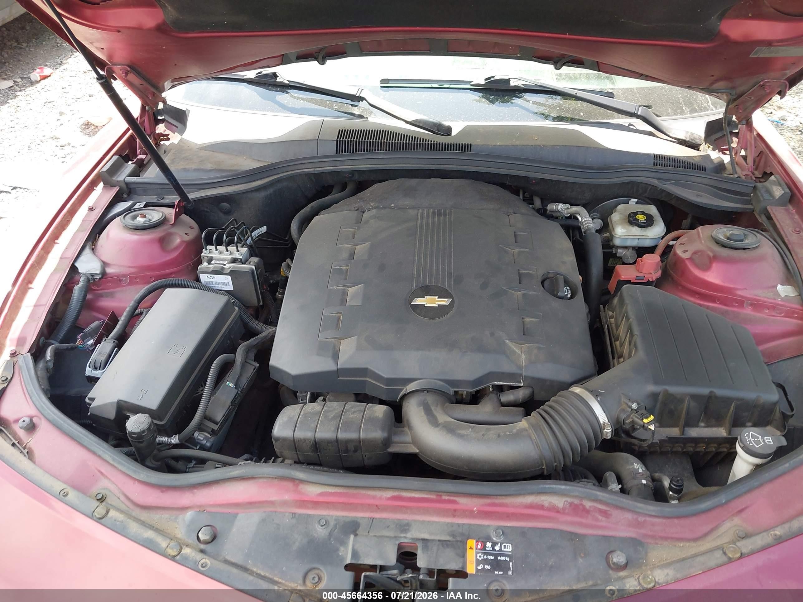 2011 Chevrolet Camaro 2lt Red vin: 2G1FC1ED3B9163892