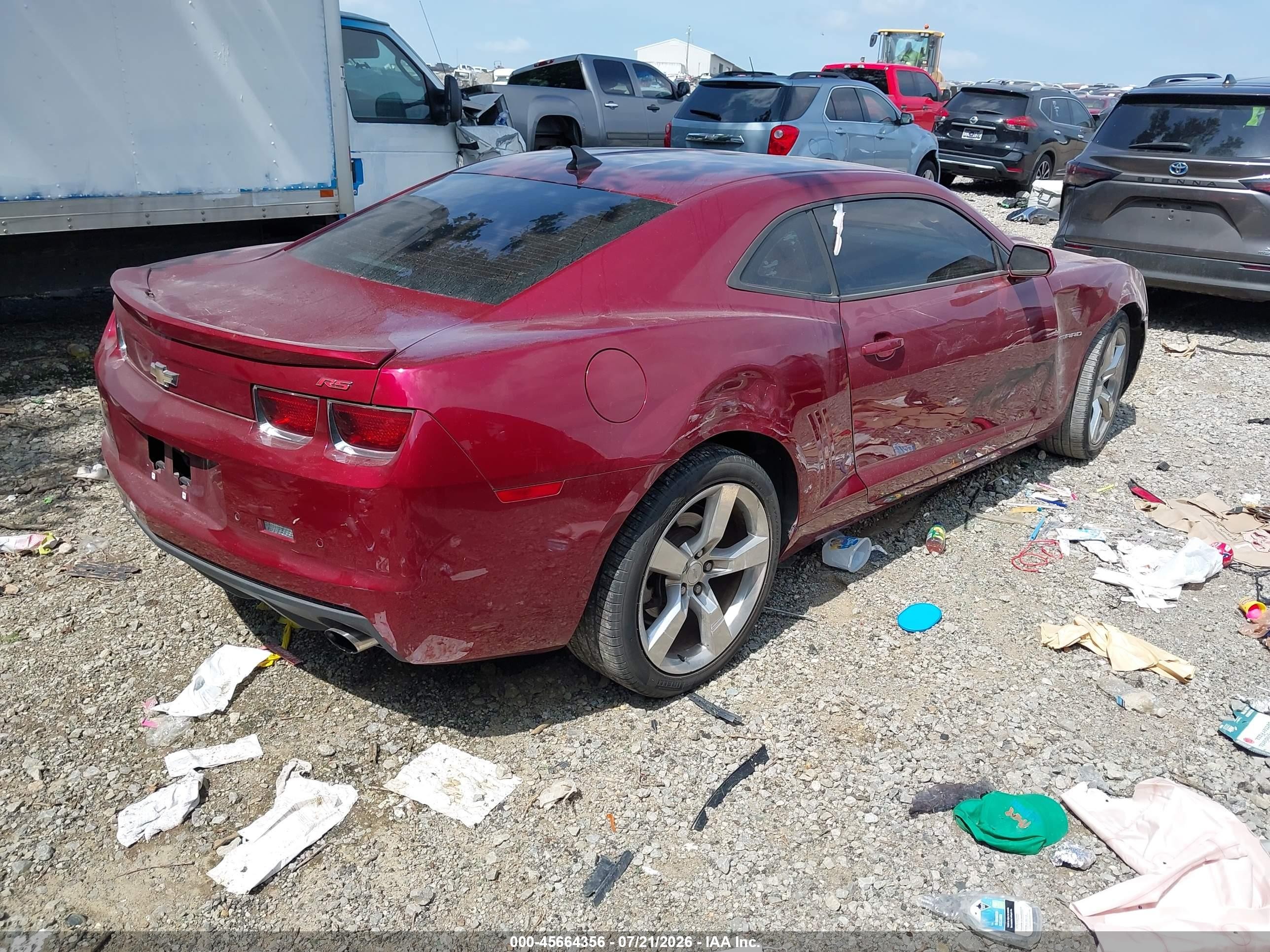 2011 Chevrolet Camaro 2lt Red vin: 2G1FC1ED3B9163892