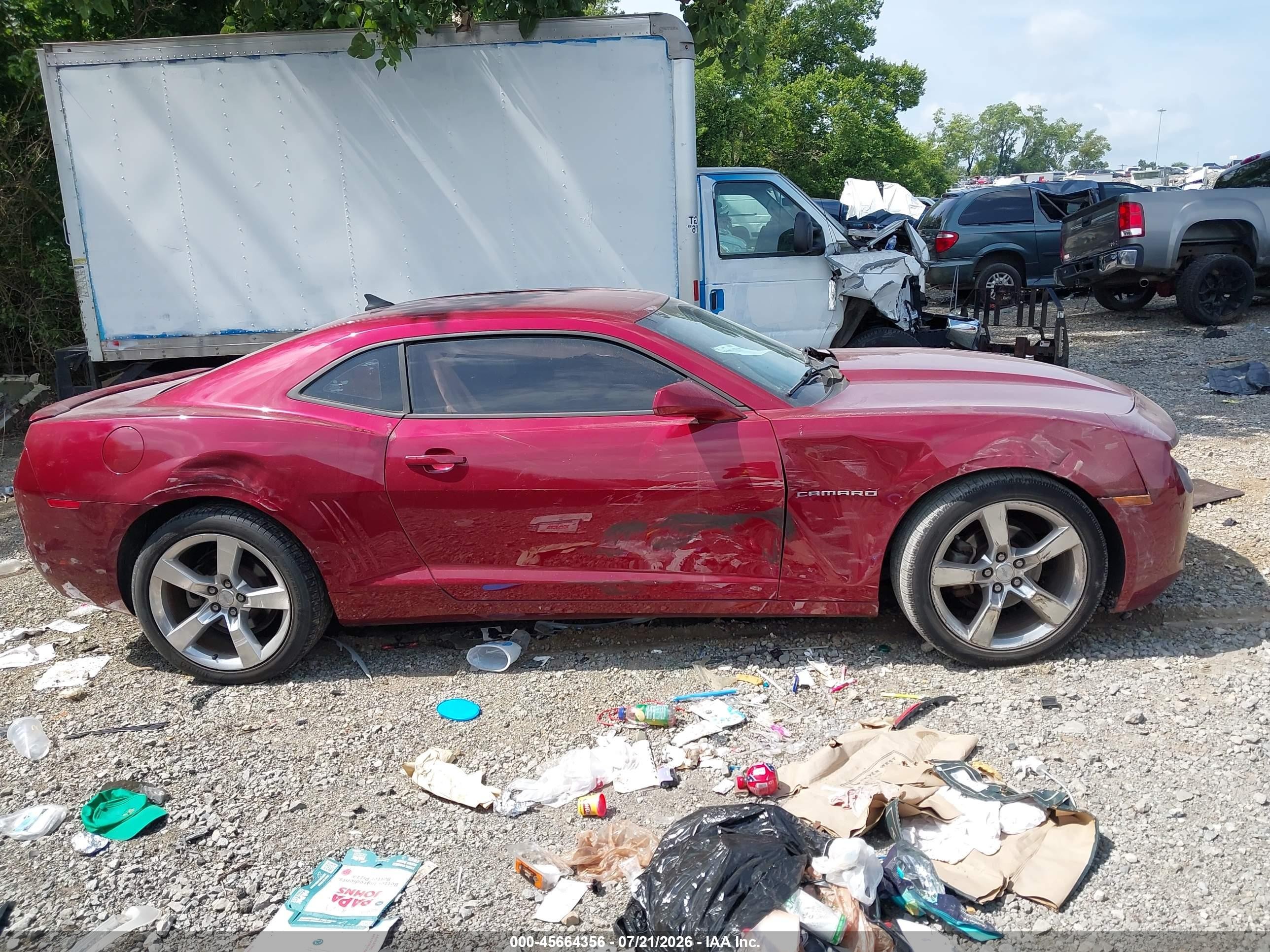 2011 Chevrolet Camaro 2lt Red vin: 2G1FC1ED3B9163892