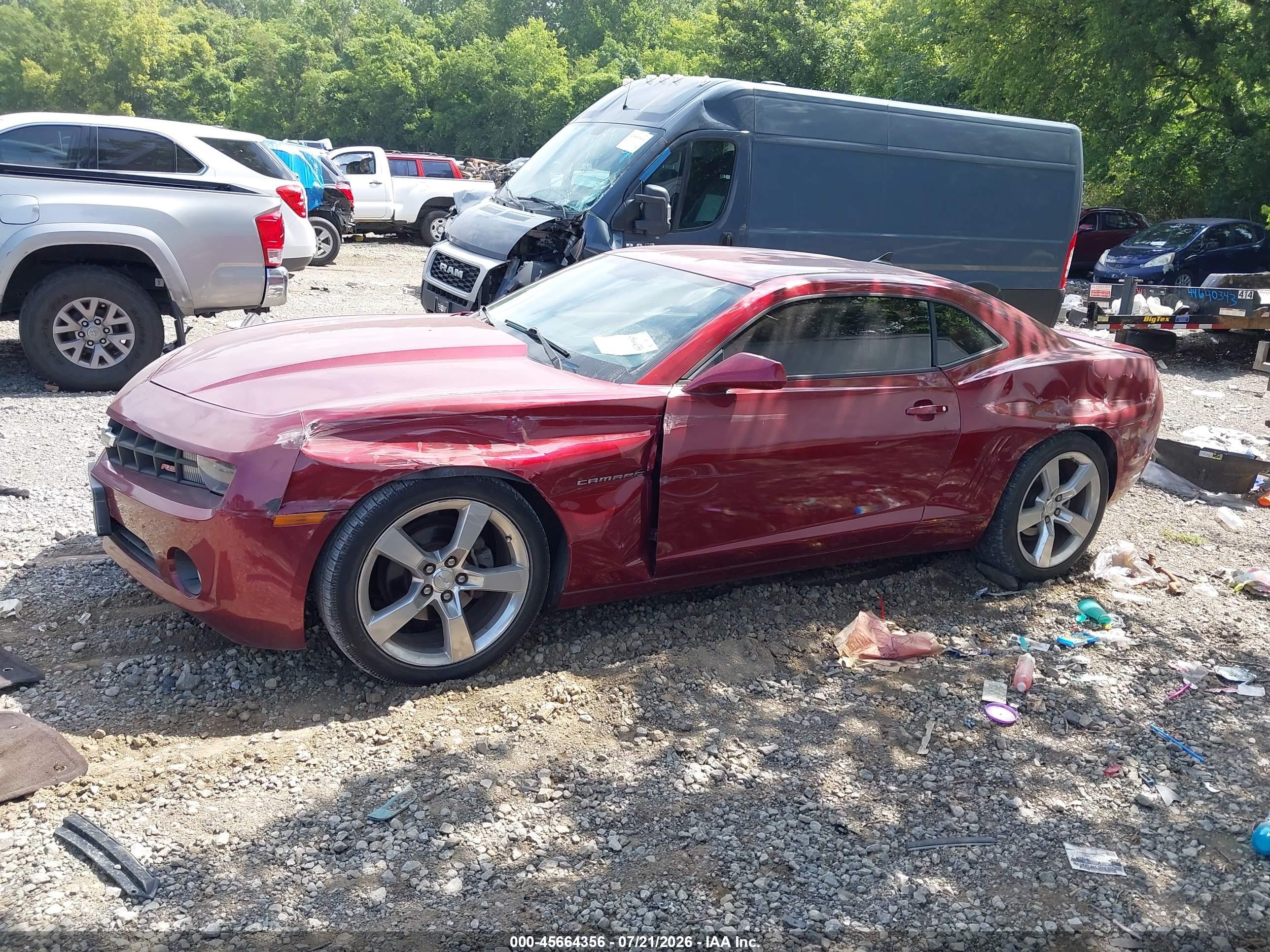 2011 Chevrolet Camaro 2lt Red vin: 2G1FC1ED3B9163892