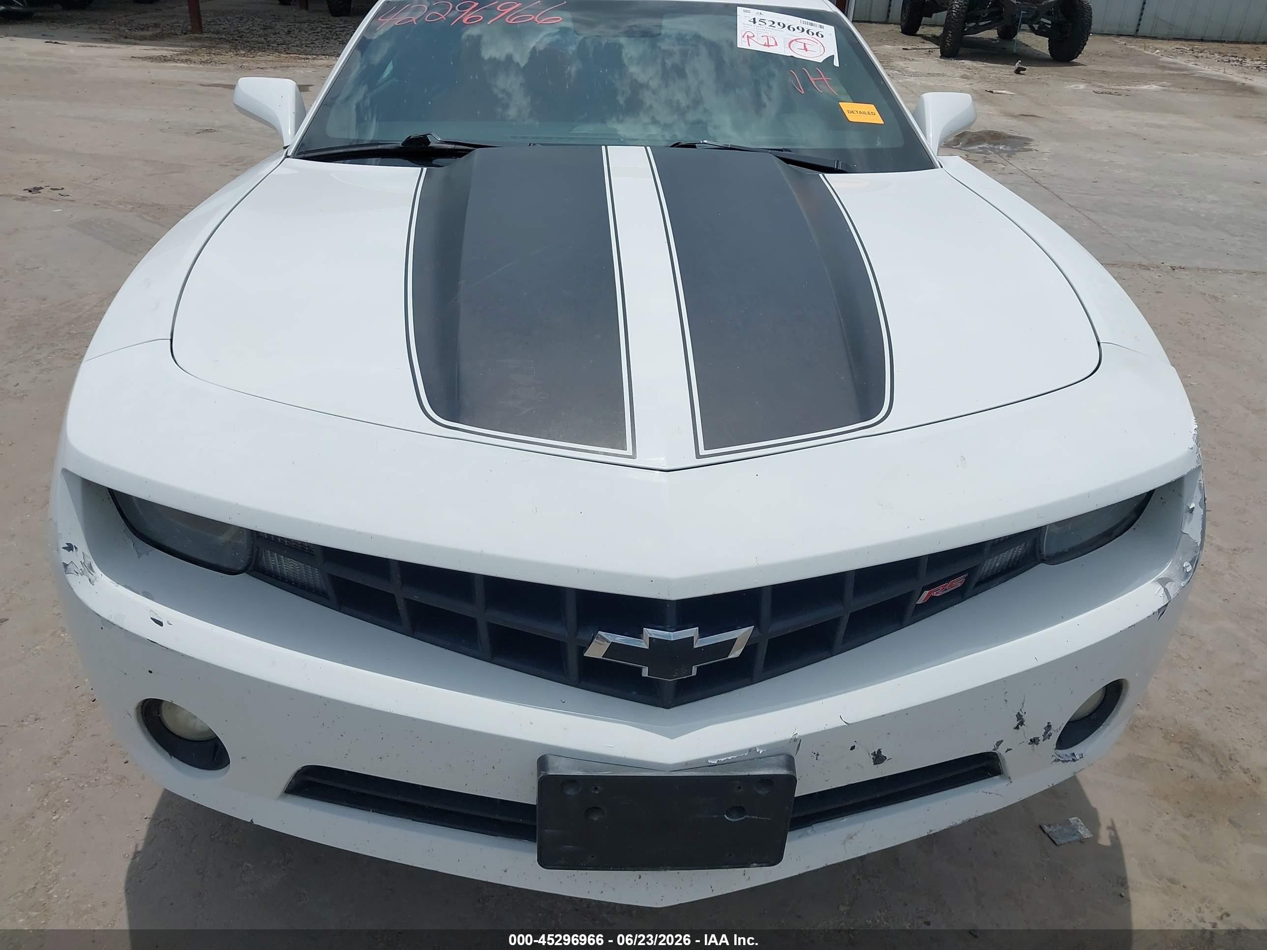2011 Chevrolet Camaro 2lt White vin: 2G1FC1ED3B9192096