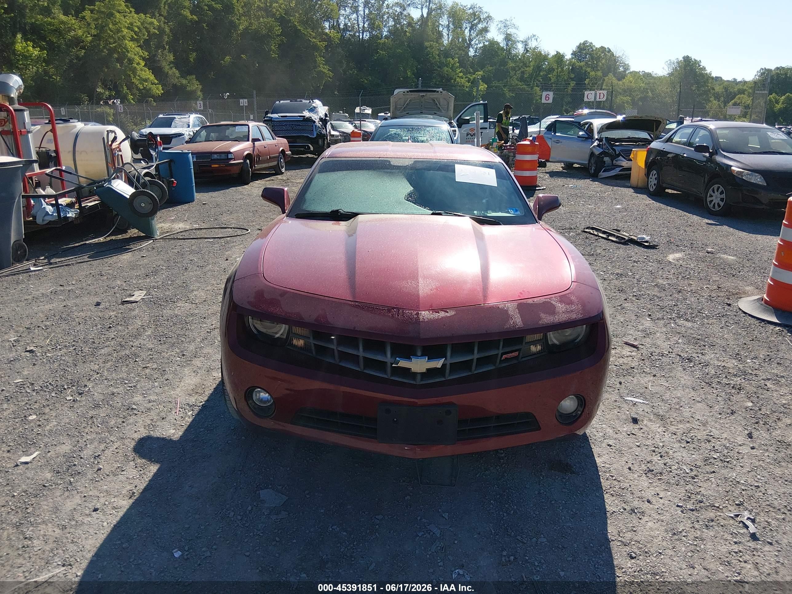 2011 Chevrolet Camaro 2lt Red vin: 2G1FC1ED5B9109252