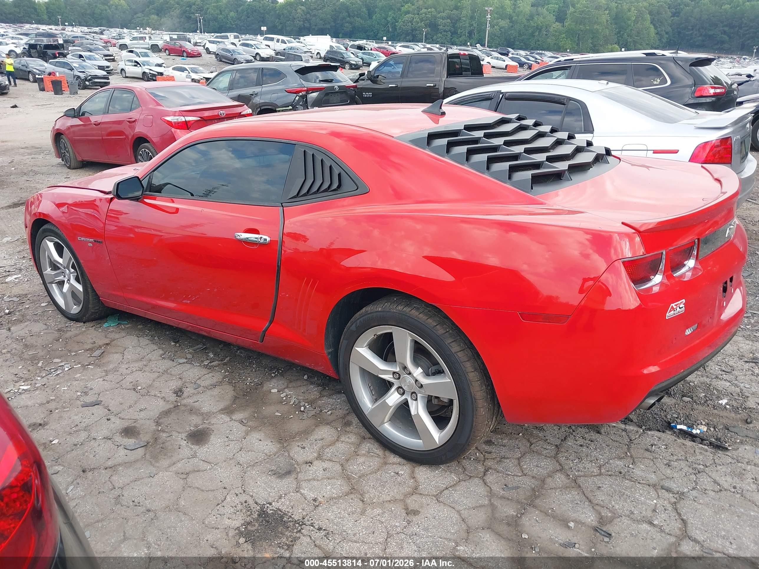 2011 Chevrolet Camaro 2lt Red vin: 2G1FC1ED6B9116548