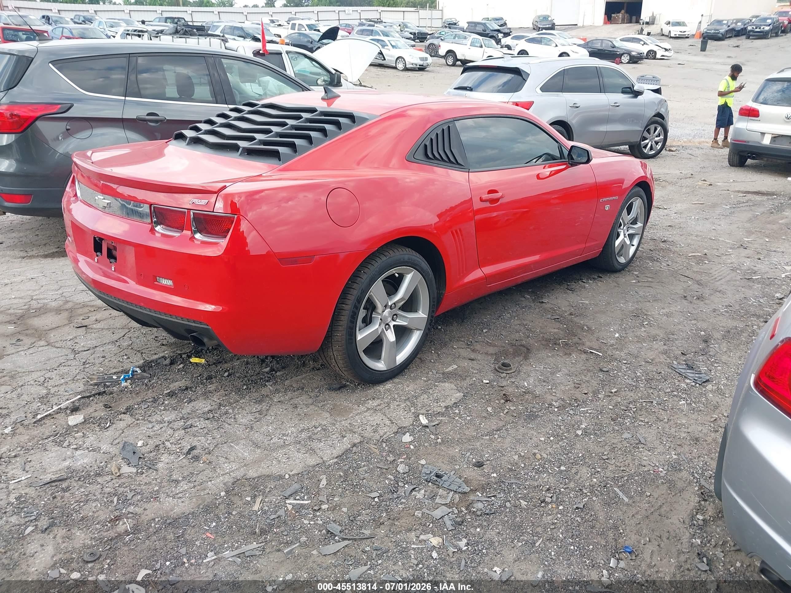 2011 Chevrolet Camaro 2lt Red vin: 2G1FC1ED6B9116548