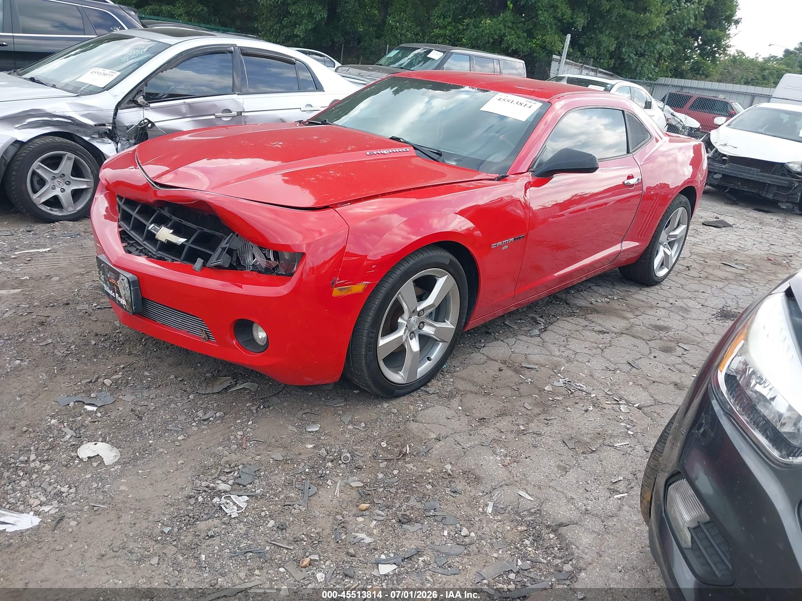 2011 Chevrolet Camaro 2lt Red vin: 2G1FC1ED6B9116548