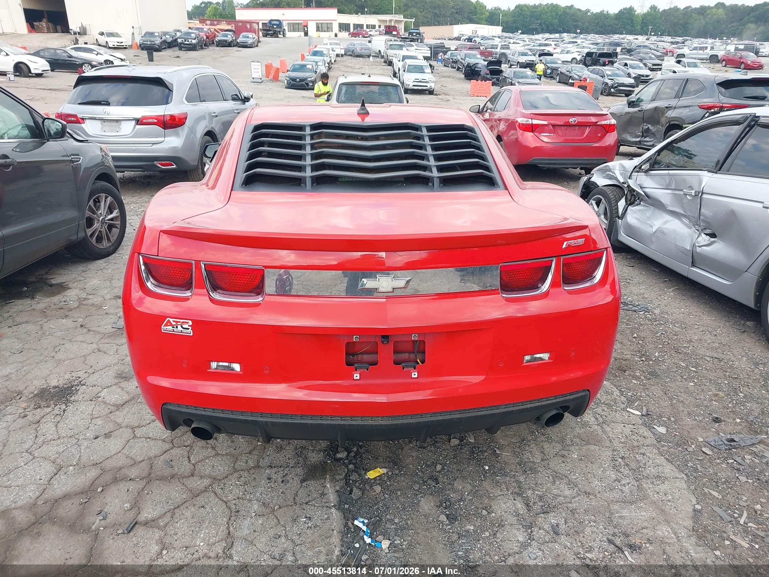 2011 Chevrolet Camaro 2lt Red vin: 2G1FC1ED6B9116548