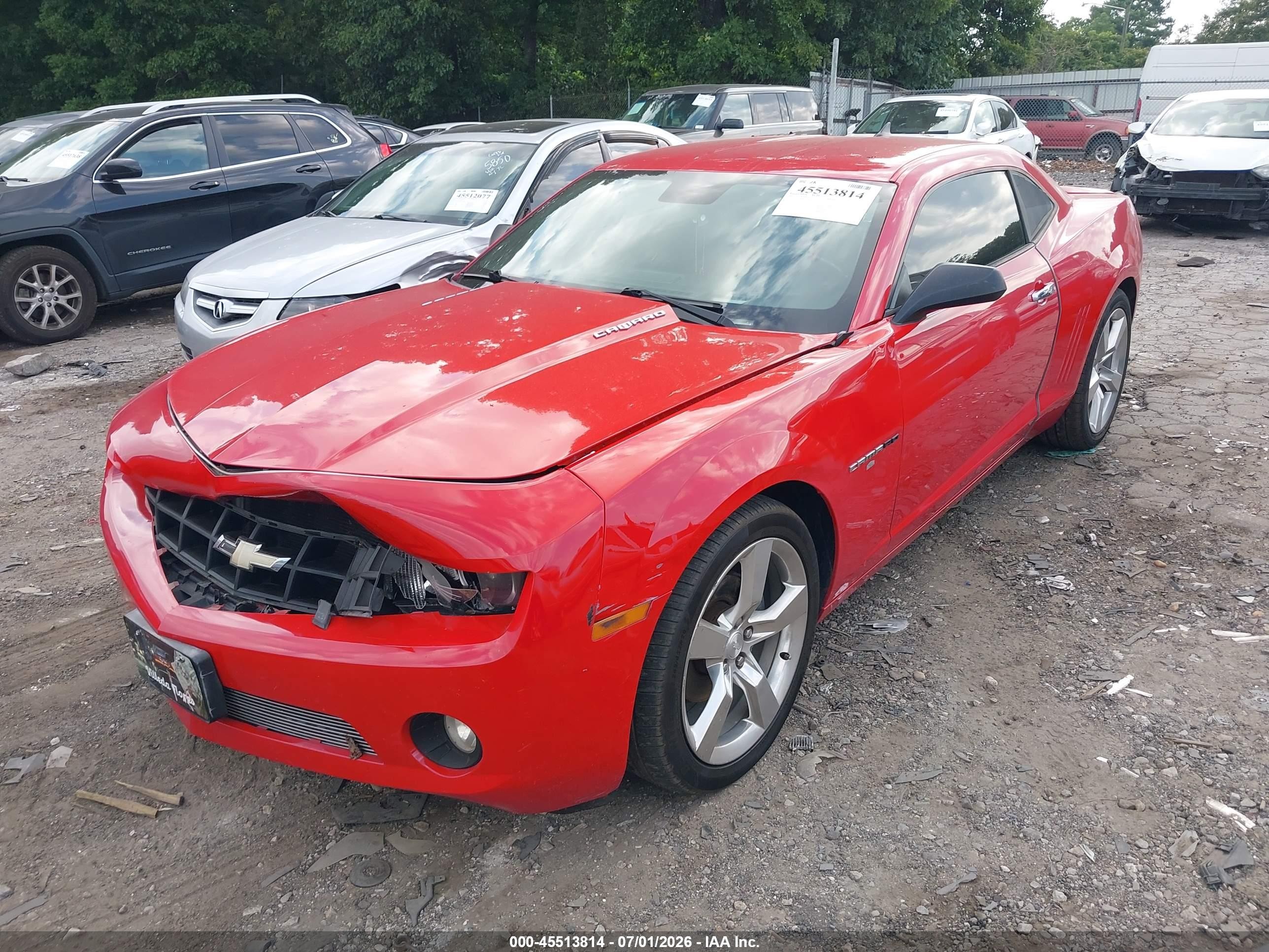 2011 Chevrolet Camaro 2lt Red vin: 2G1FC1ED6B9116548