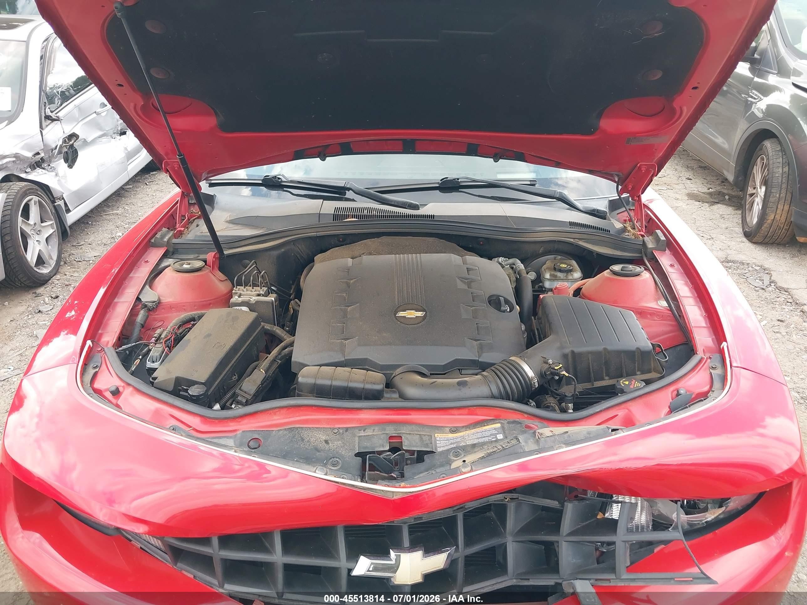 2011 Chevrolet Camaro 2lt Red vin: 2G1FC1ED6B9116548