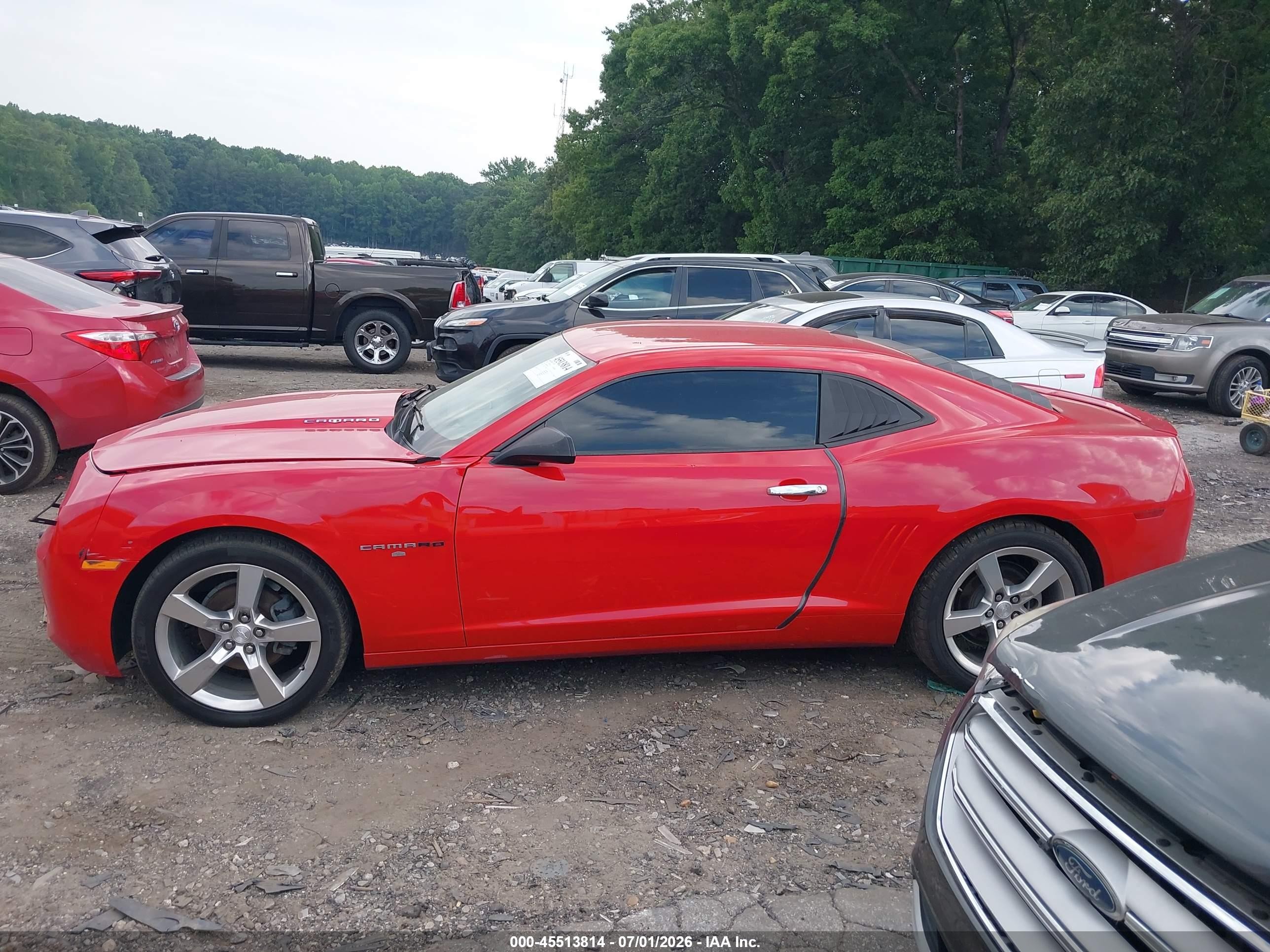 2011 Chevrolet Camaro 2lt Red vin: 2G1FC1ED6B9116548