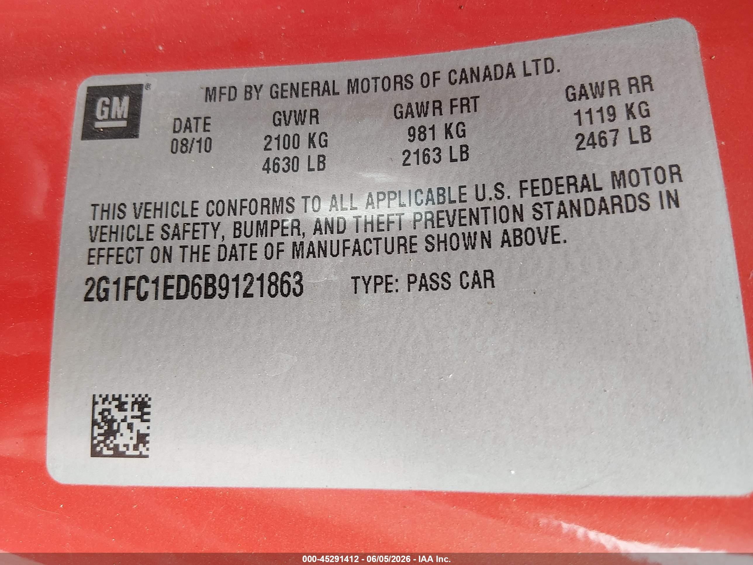 2011 Chevrolet Camaro 2lt Orange vin: 2G1FC1ED6B9121863