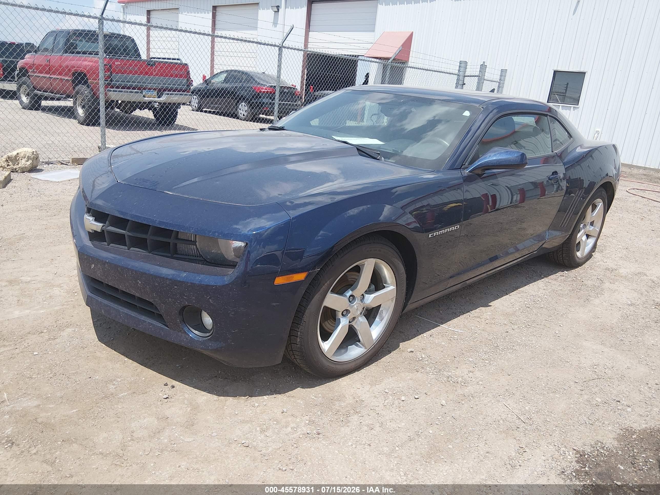 2011 Chevrolet Camaro 2lt Blue vin: 2G1FC1ED8B9167257