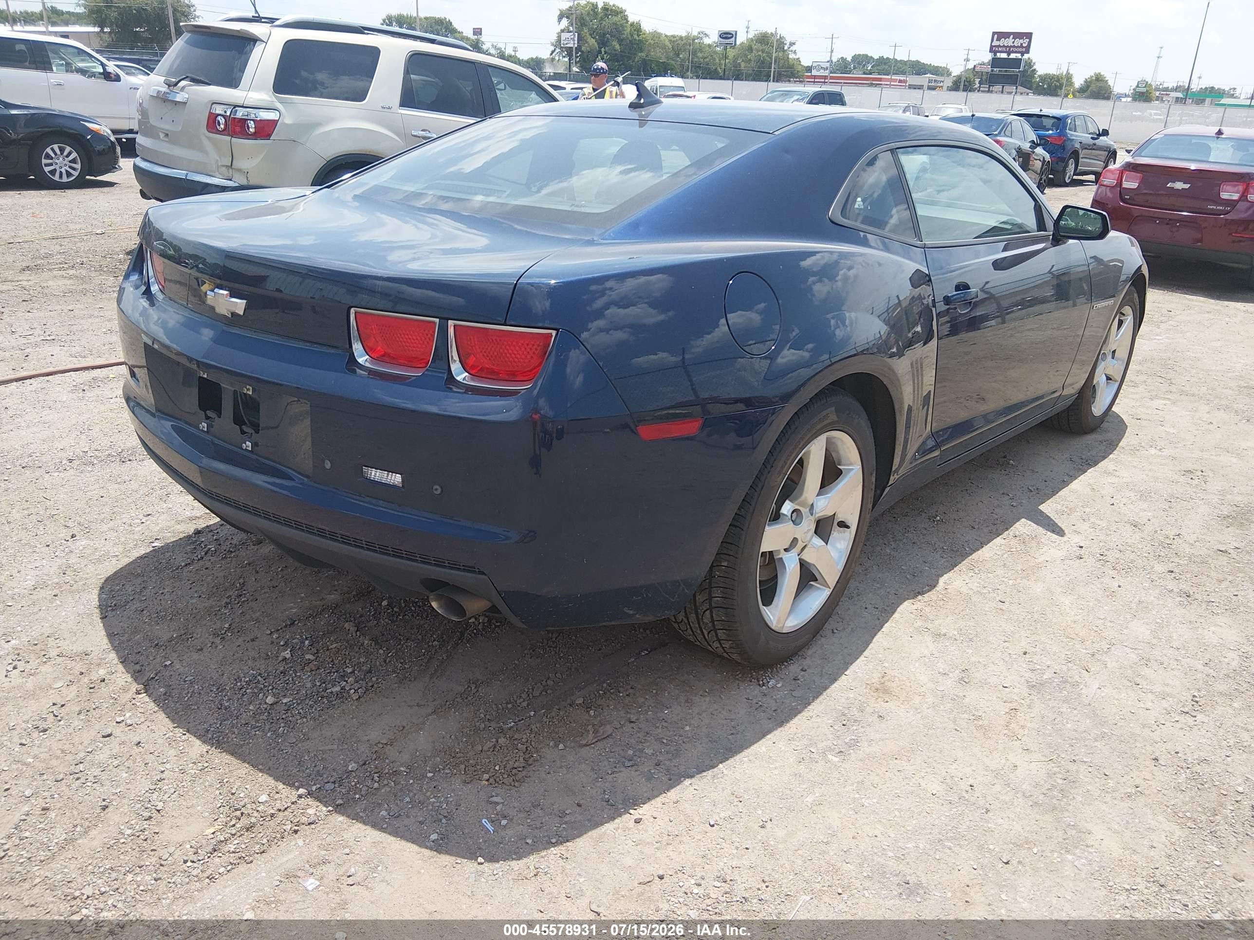 2011 Chevrolet Camaro 2lt Blue vin: 2G1FC1ED8B9167257