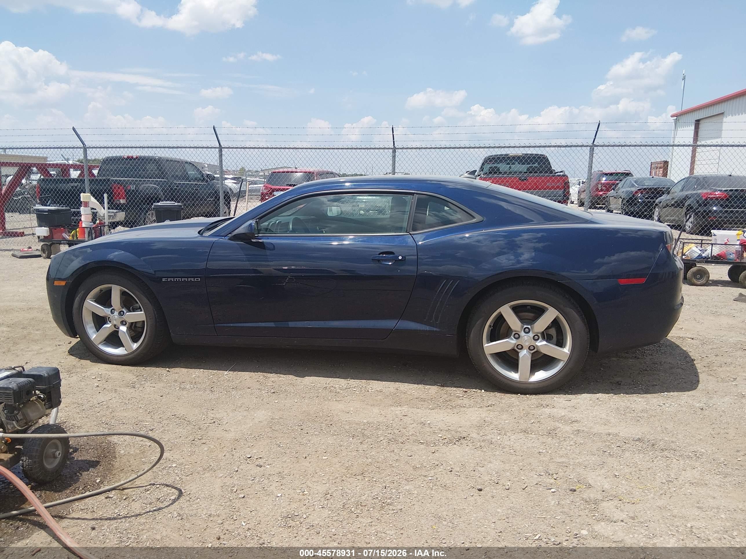 2011 Chevrolet Camaro 2lt Blue vin: 2G1FC1ED8B9167257