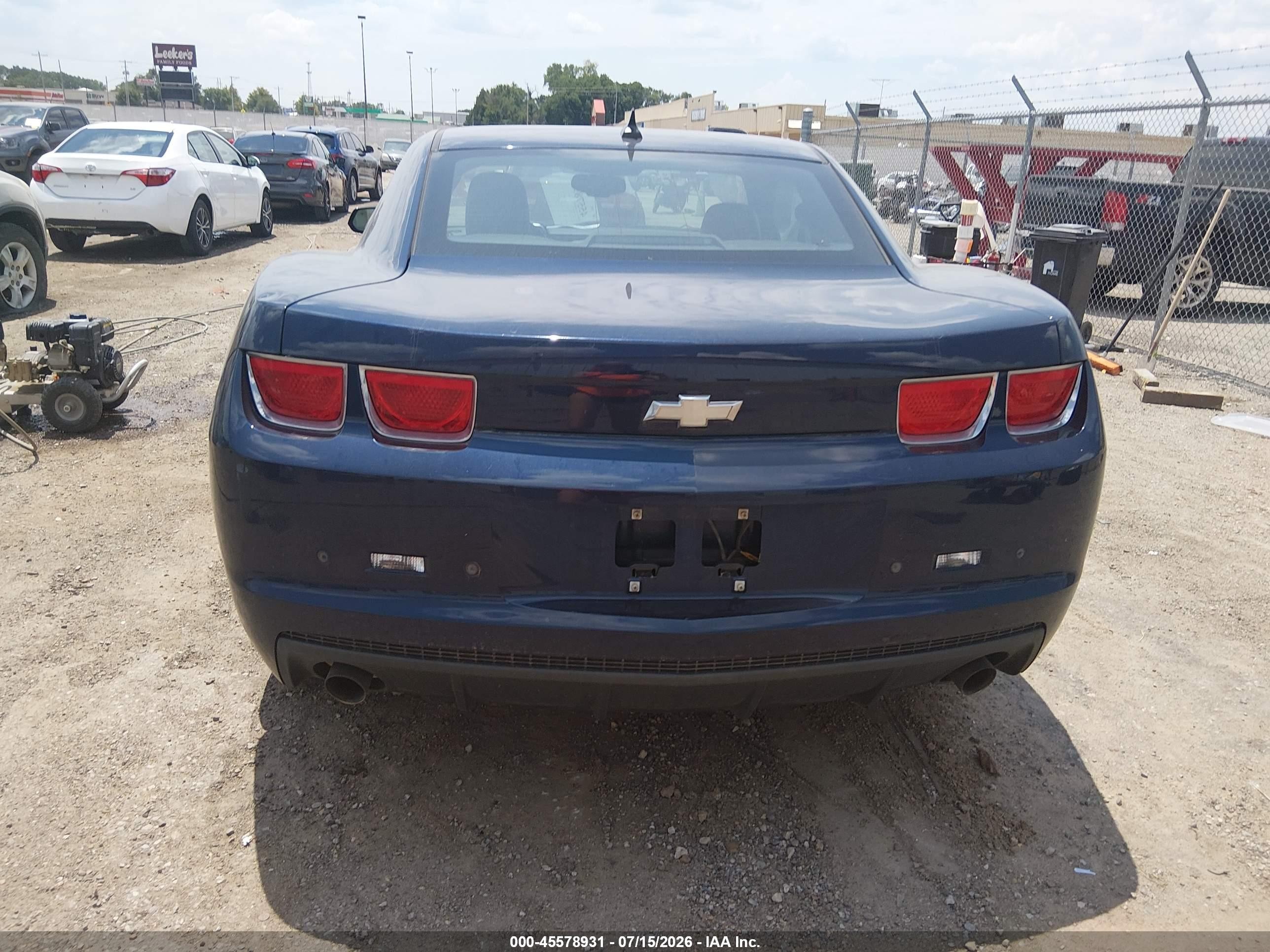 2011 Chevrolet Camaro 2lt Blue vin: 2G1FC1ED8B9167257