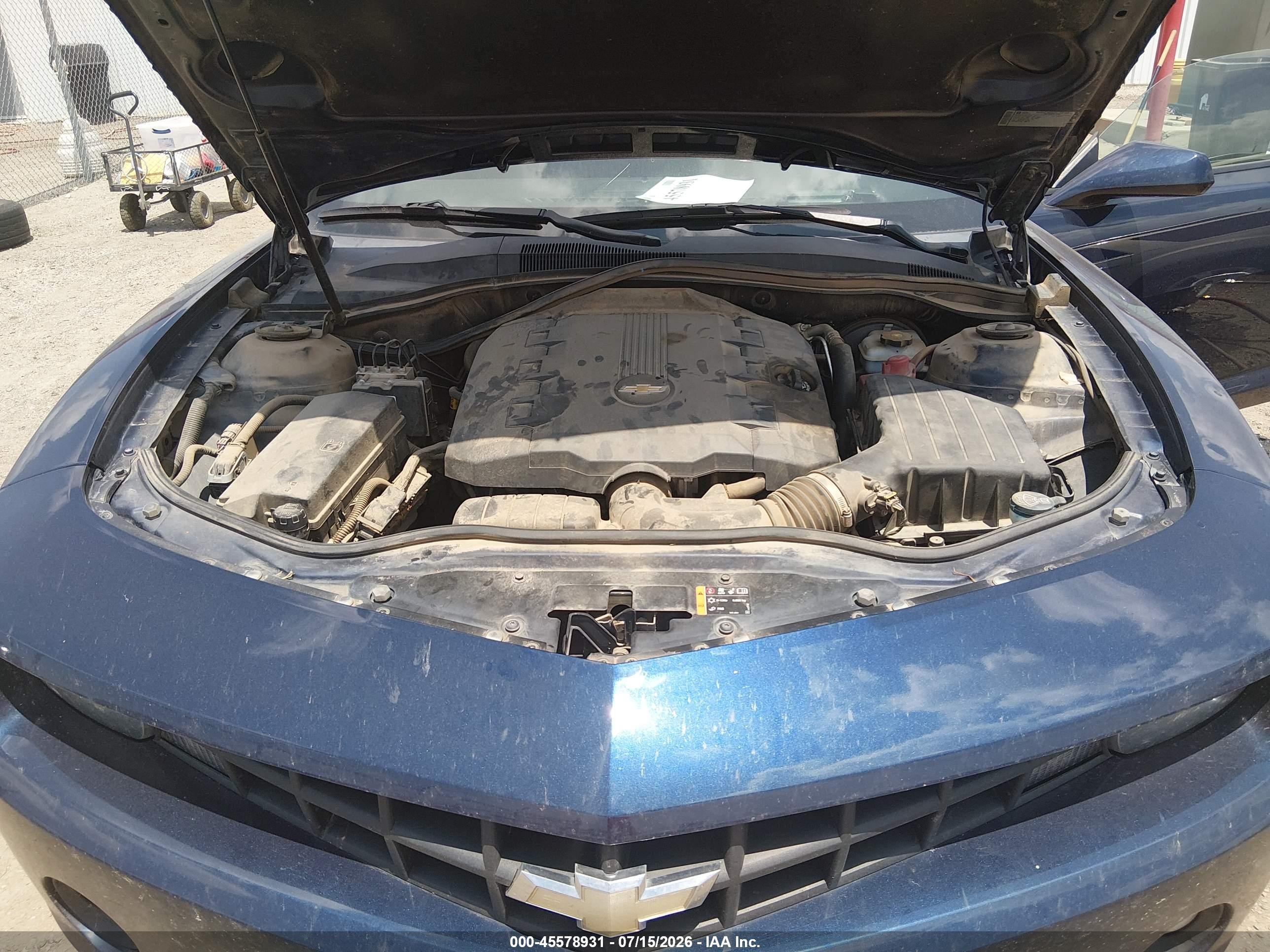 2011 Chevrolet Camaro 2lt Blue vin: 2G1FC1ED8B9167257