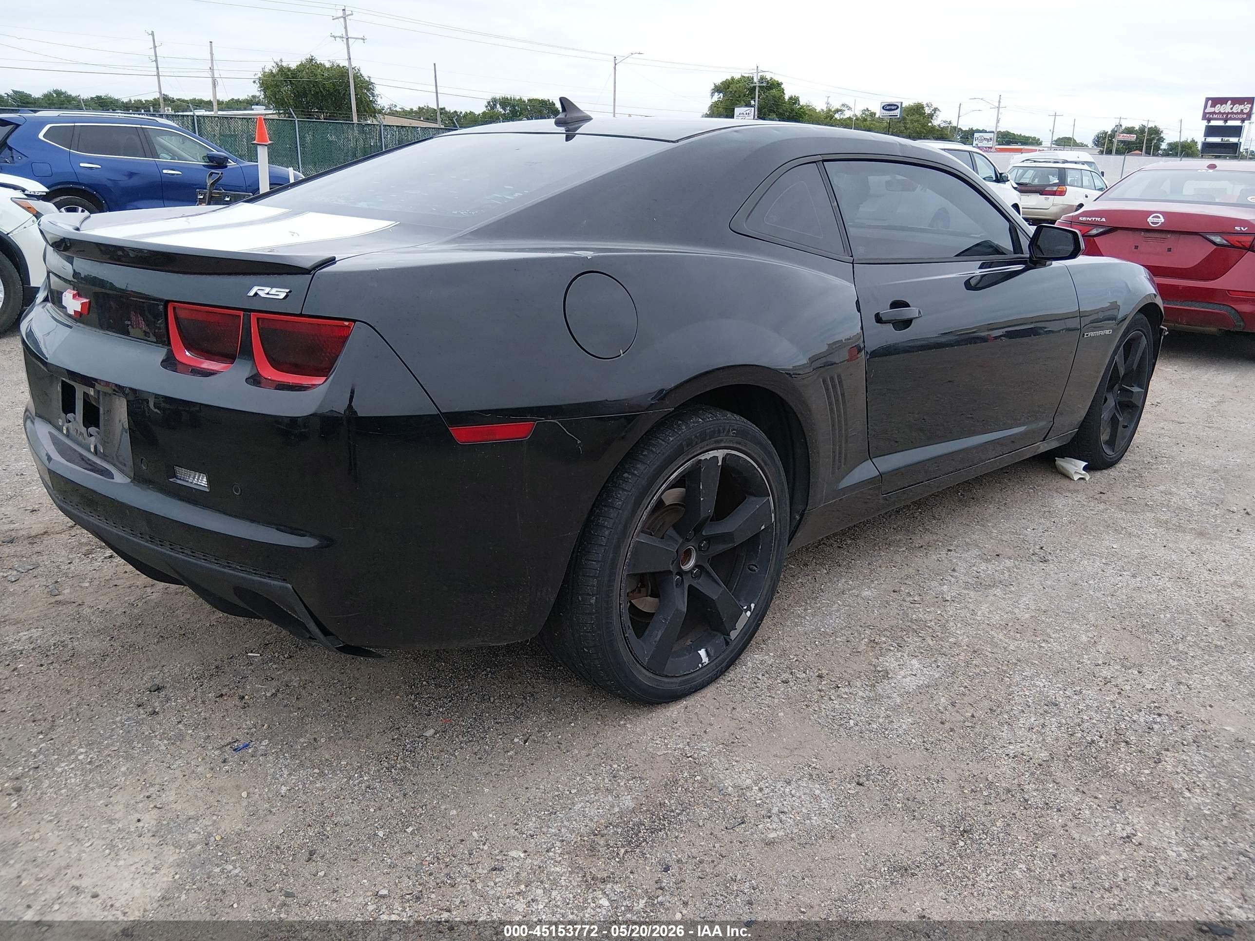 2011 Chevrolet Camaro 2lt Black vin: 2G1FC1ED9B9115846