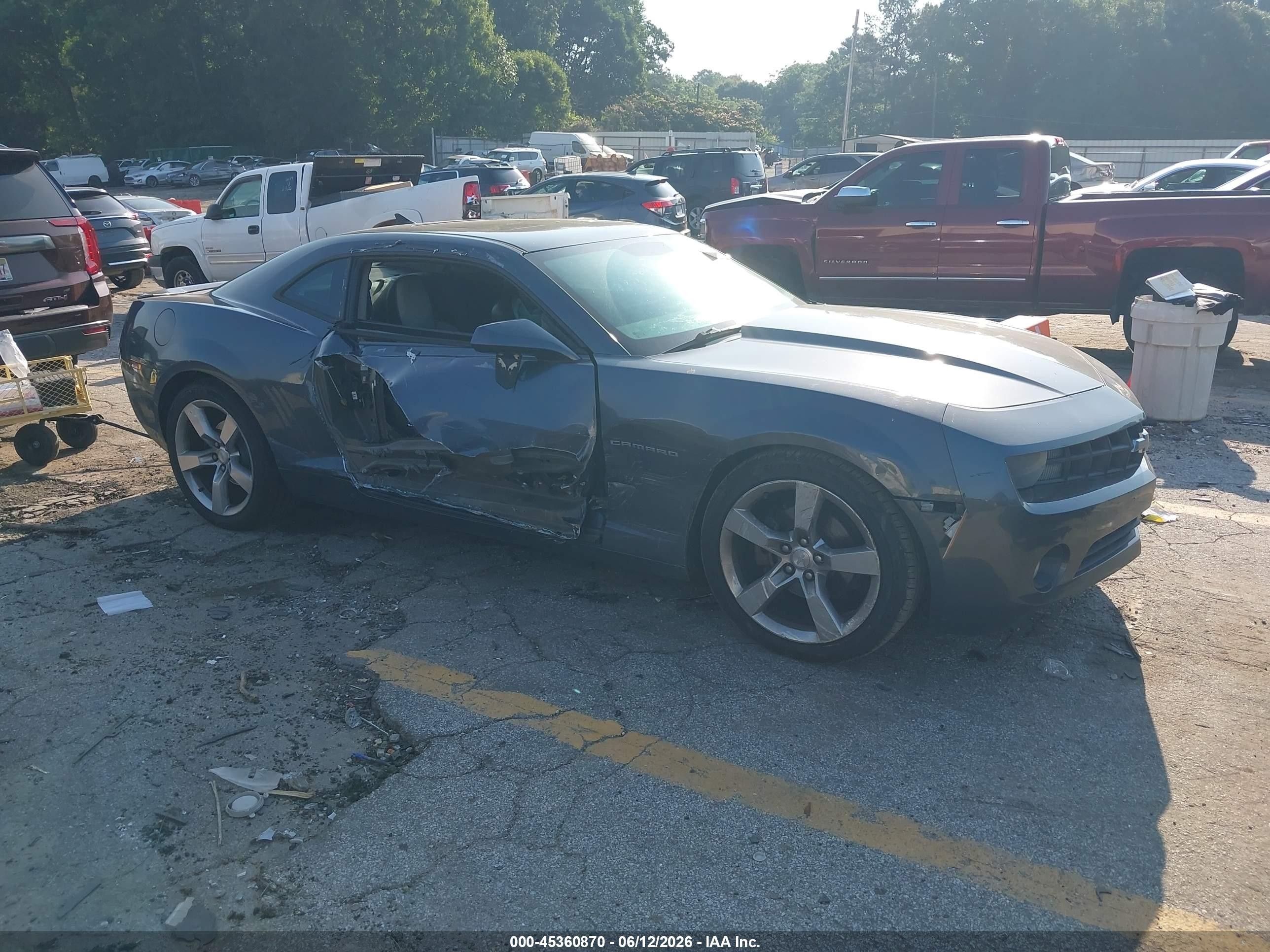2011 Chevrolet Camaro 2lt Gray vin: 2G1FC1ED9B9163220