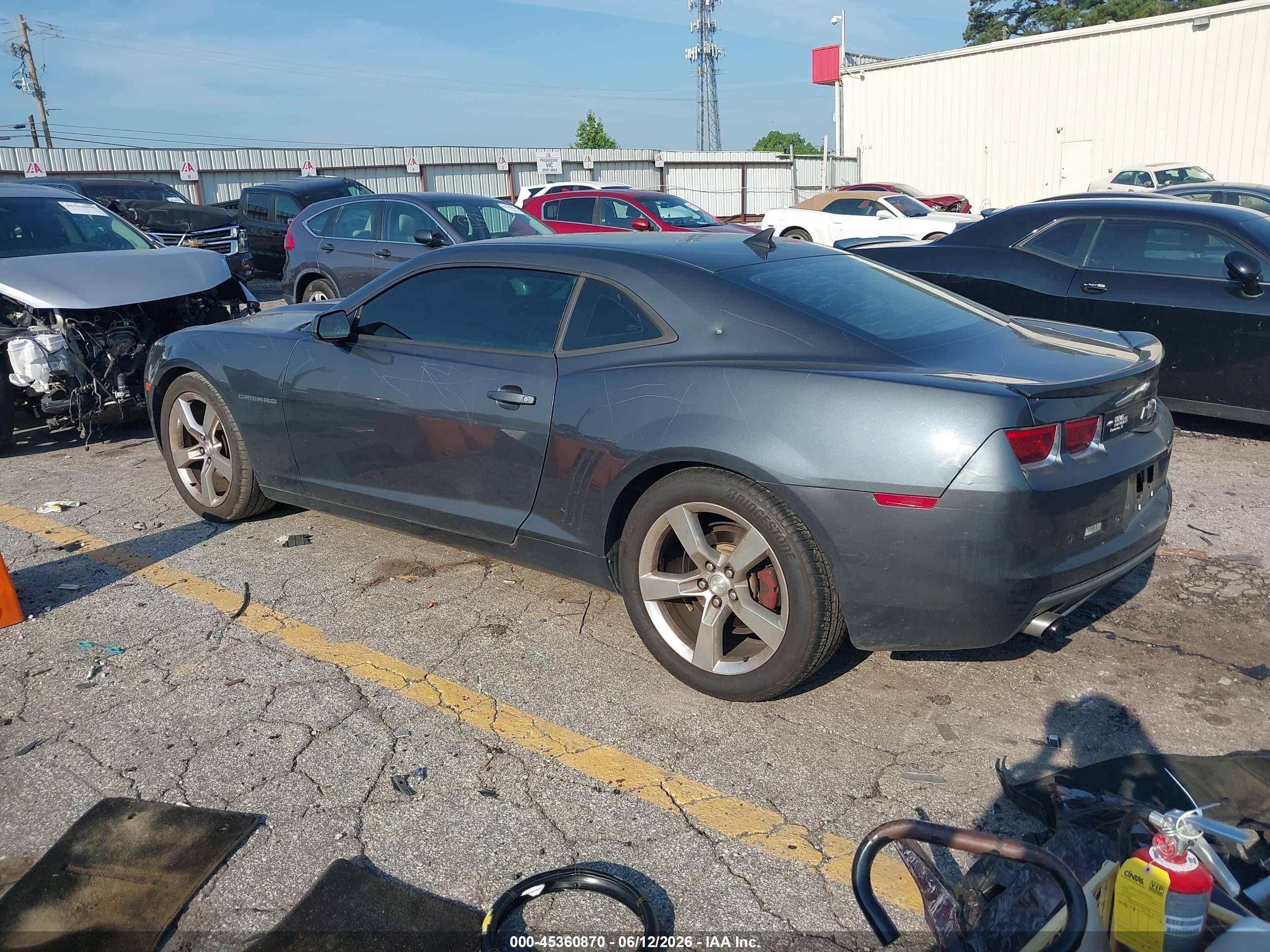 2011 Chevrolet Camaro 2lt Gray vin: 2G1FC1ED9B9163220