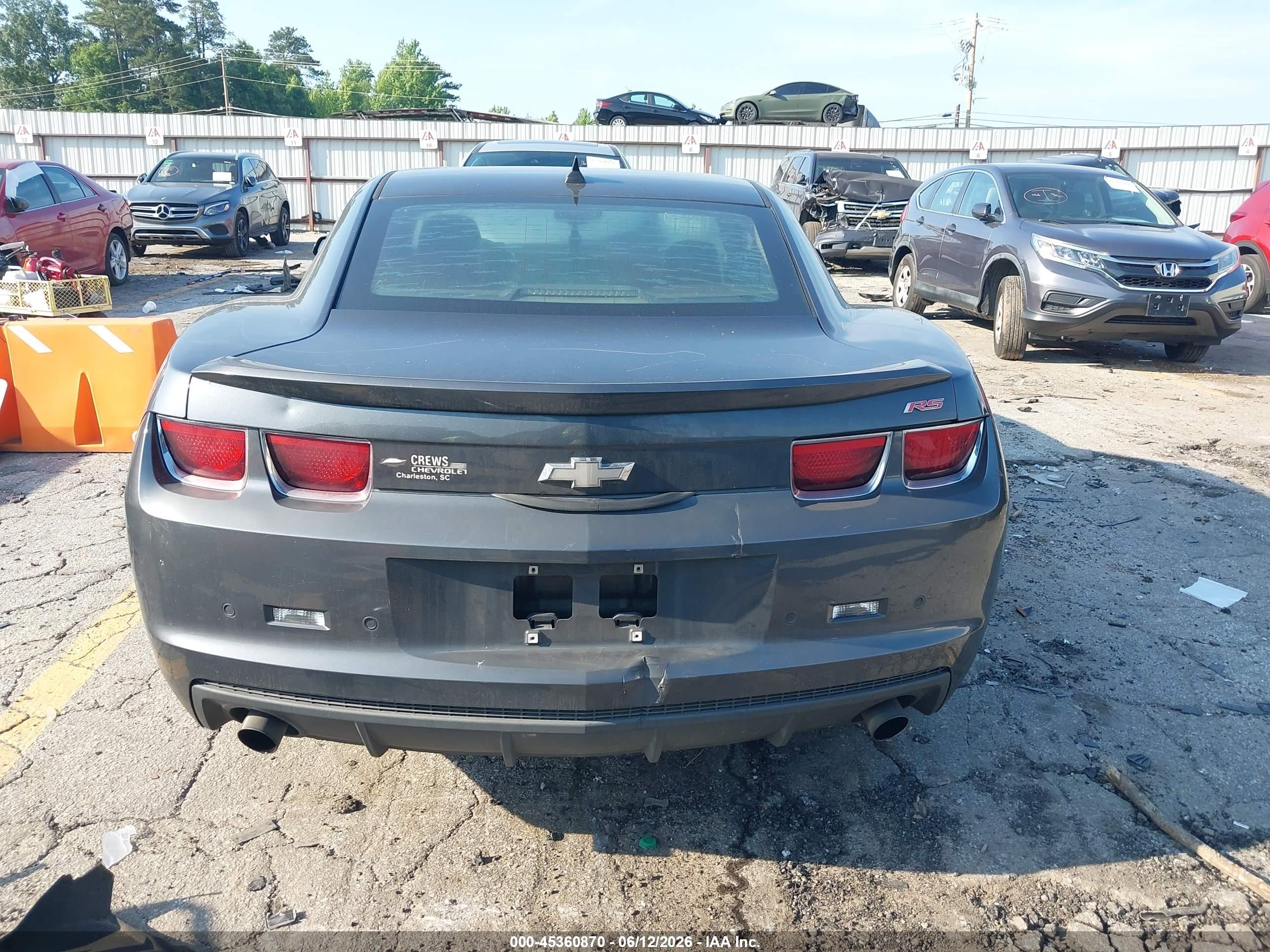 2011 Chevrolet Camaro 2lt Gray vin: 2G1FC1ED9B9163220