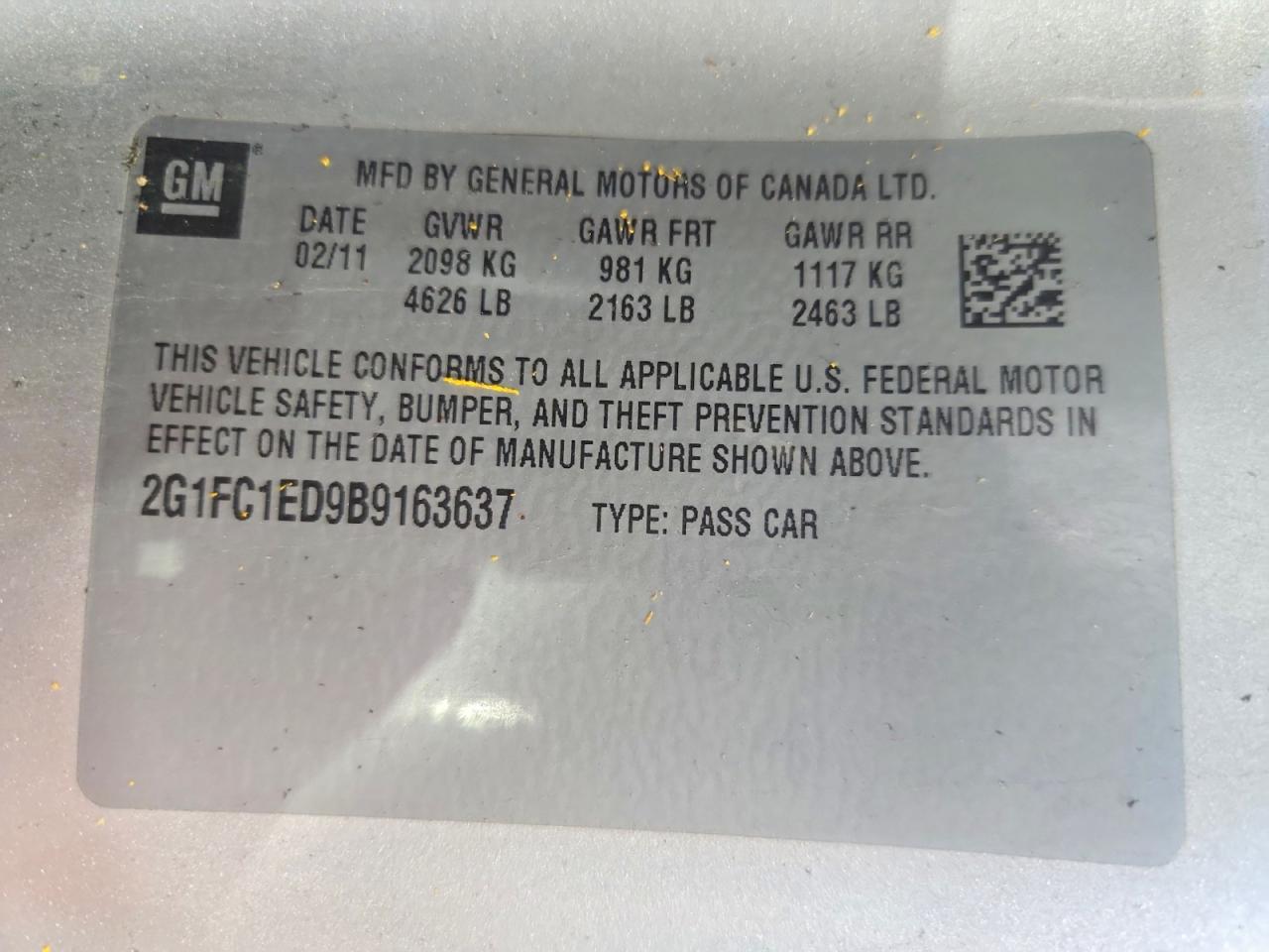 2011 Chevrolet Camaro Lt Silver vin: 2G1FC1ED9B9163637